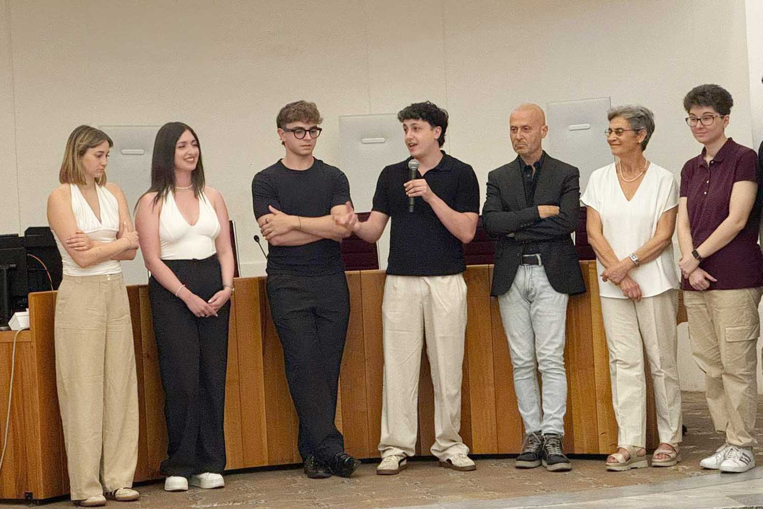 Un momento dell'intervento di Samuele Bilardo