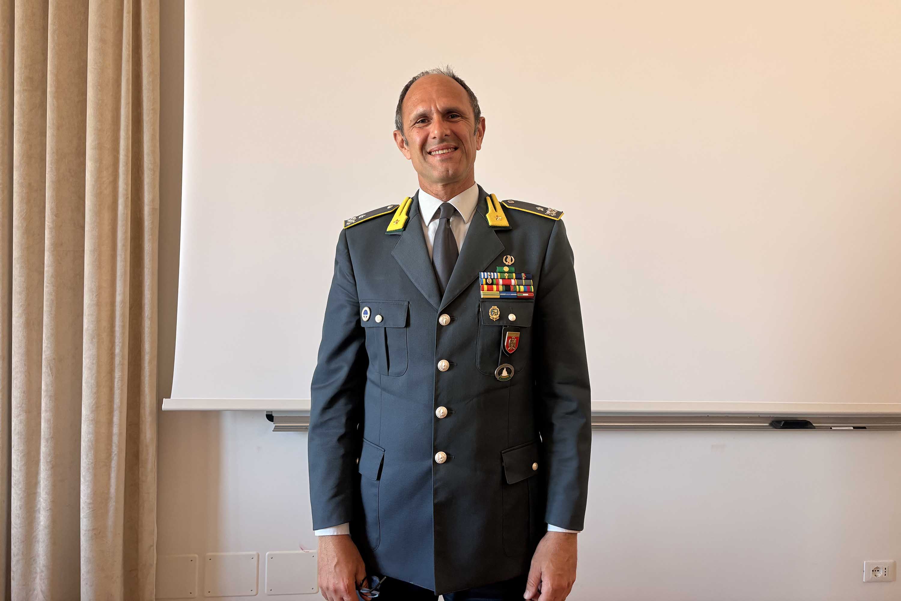 In foto il comandante della Gdf di Catania, Marco Filipponi