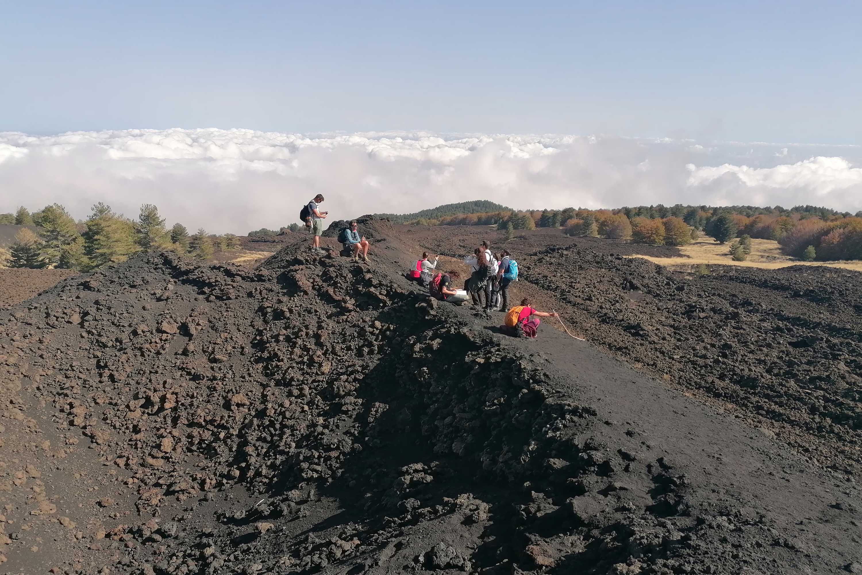 Studenti su Monte Etna