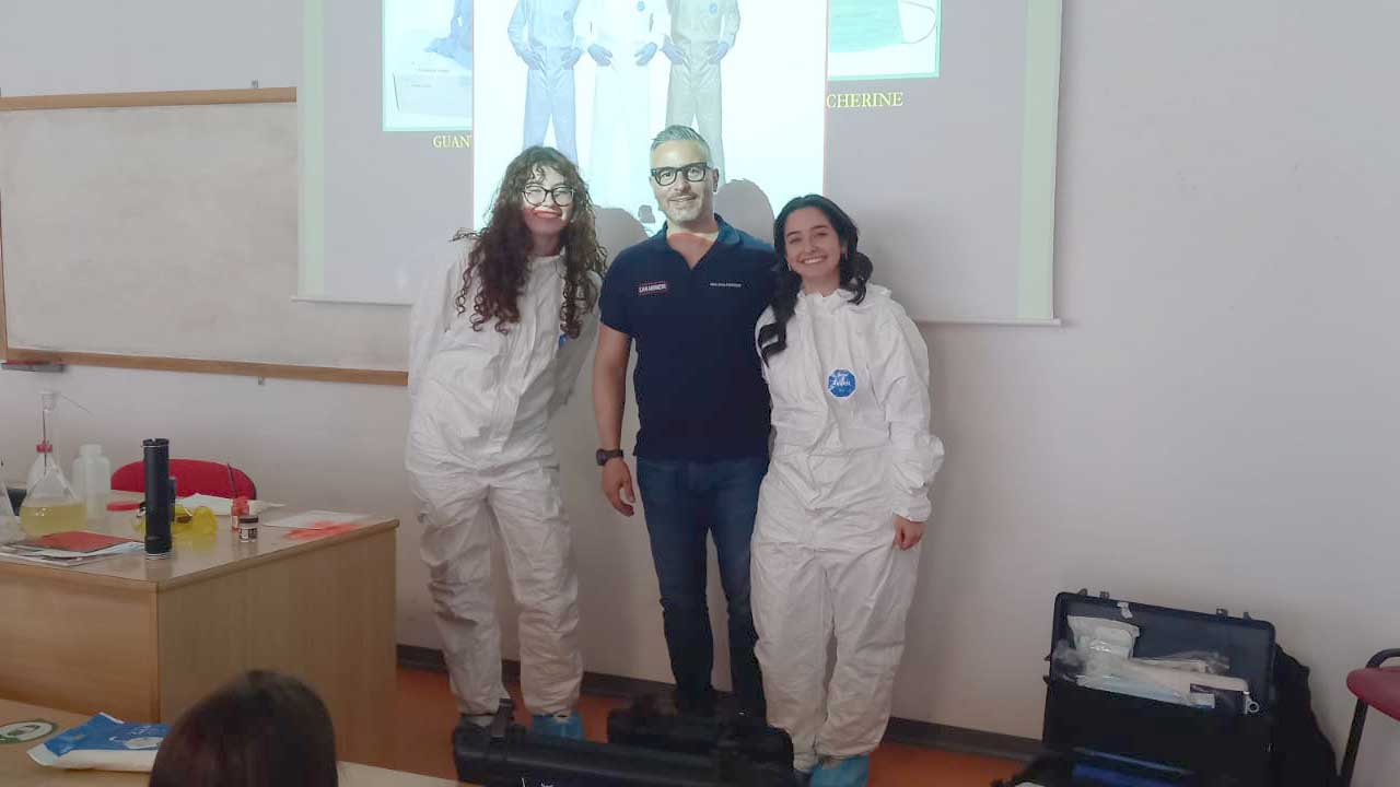 Un momento del seminario di Giovanni Marcì dell'Arma dei Carabinieri