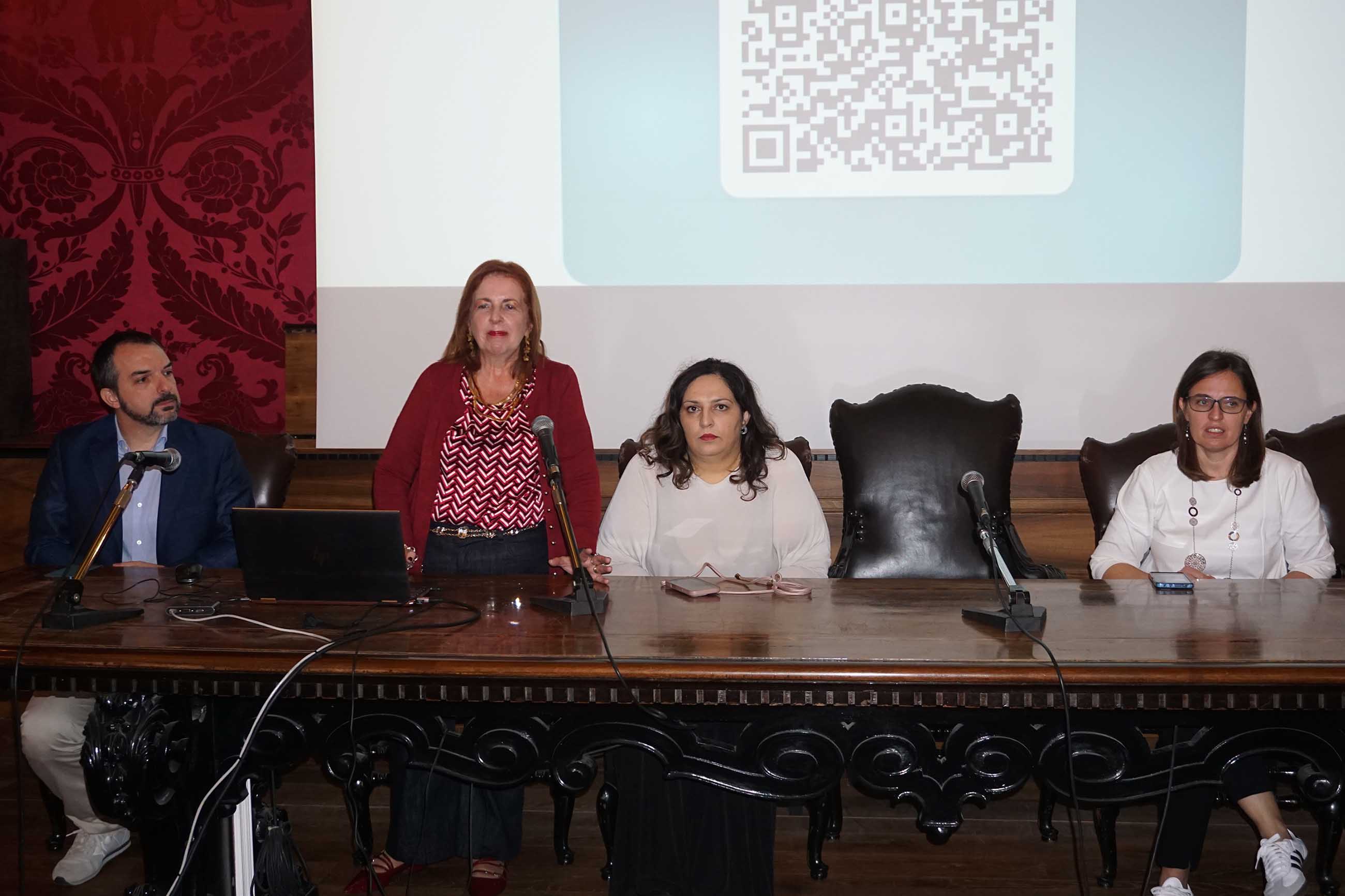 In foto da sinistra Leonardo Serafino, Diana Artuso, Caterina Ledda e Clelia Zarbà
