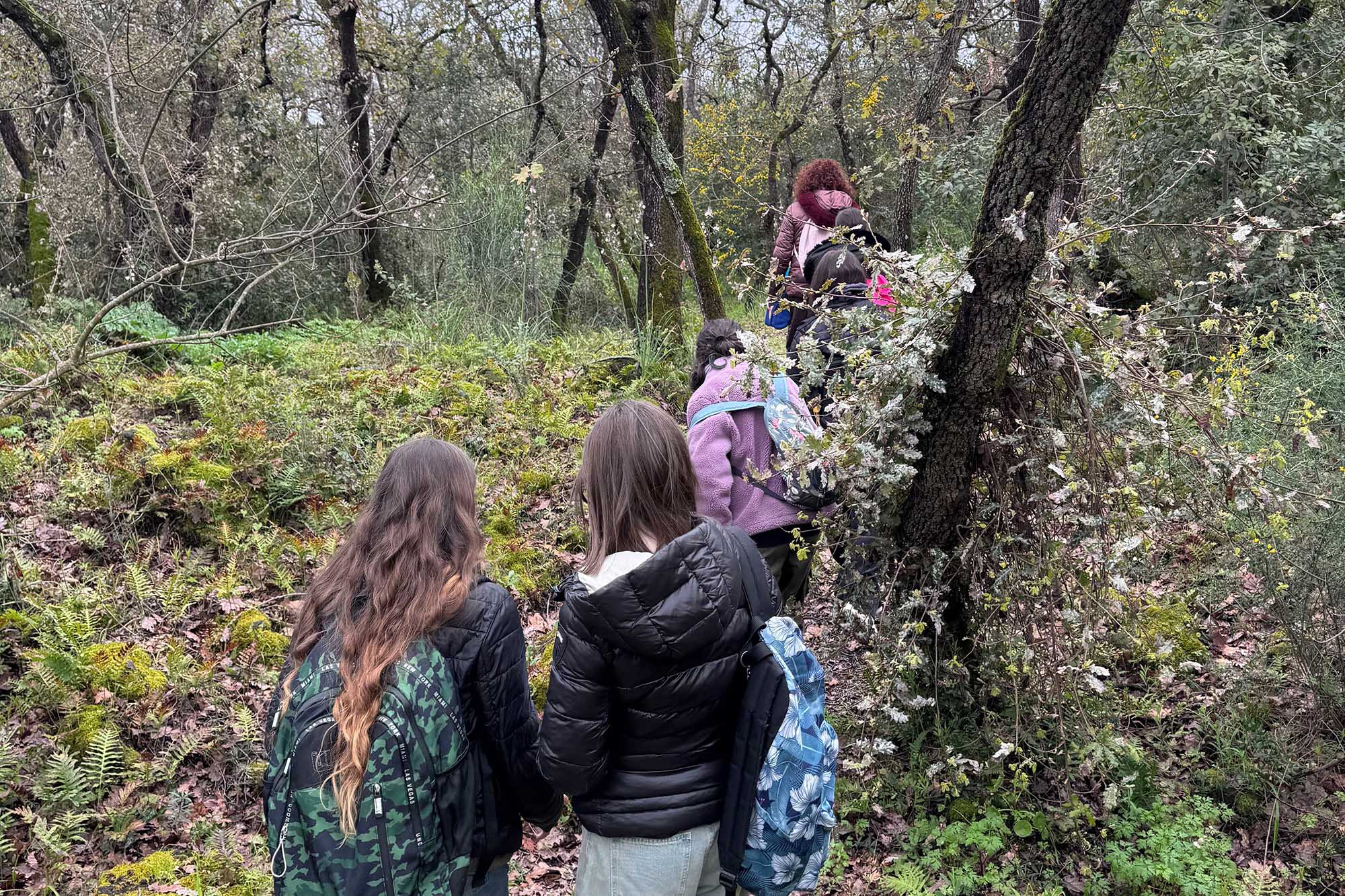 Studenti in visita al parco