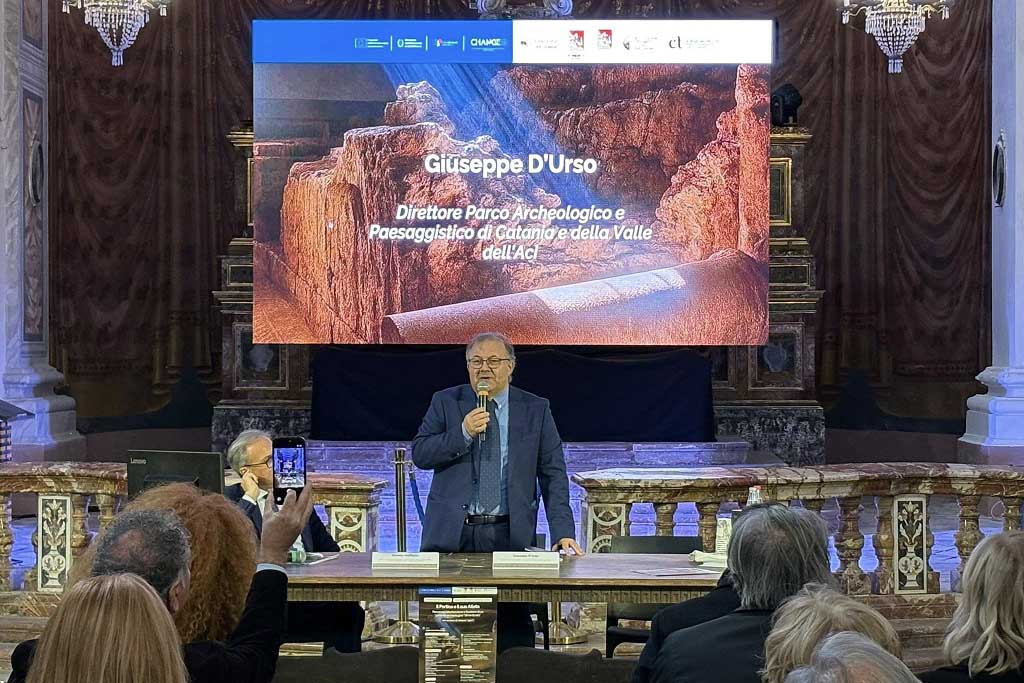 Un momento dell'intervento di Giuseppe D'Urso