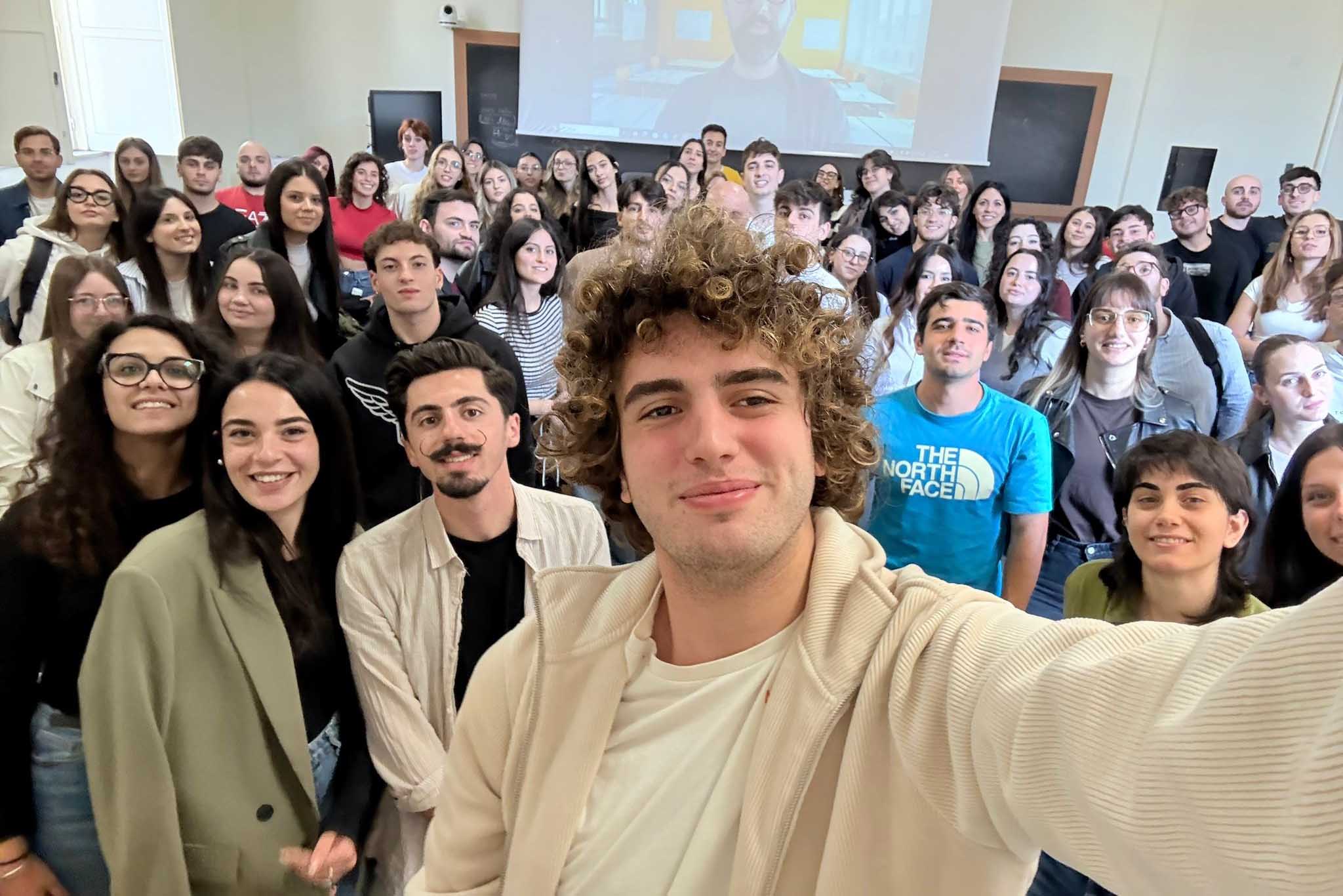 Un momento dell'incontro con Matteo Fusco