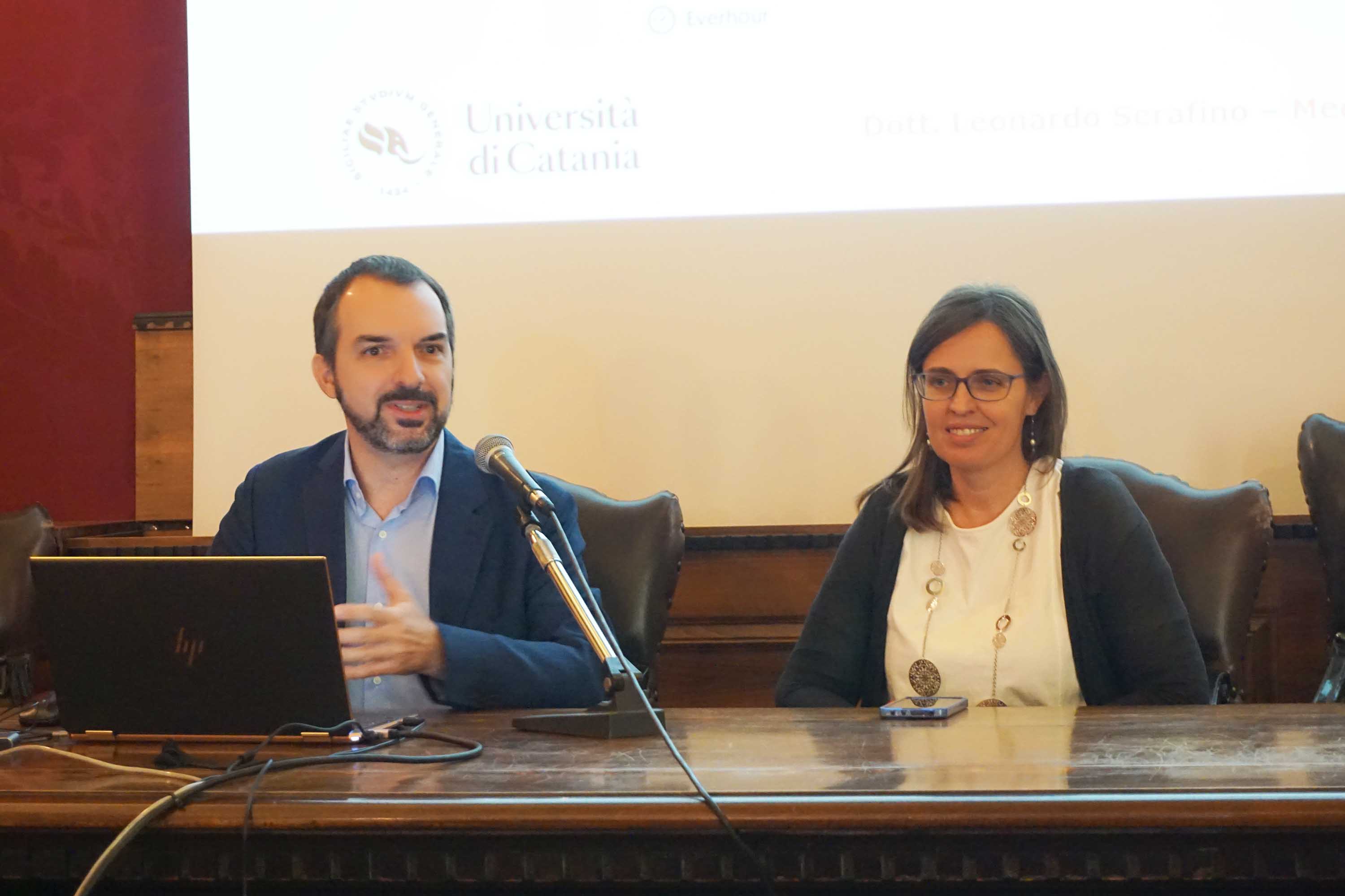 In foto da sinistra Leonardo Serafino e Clelia Zarbà
