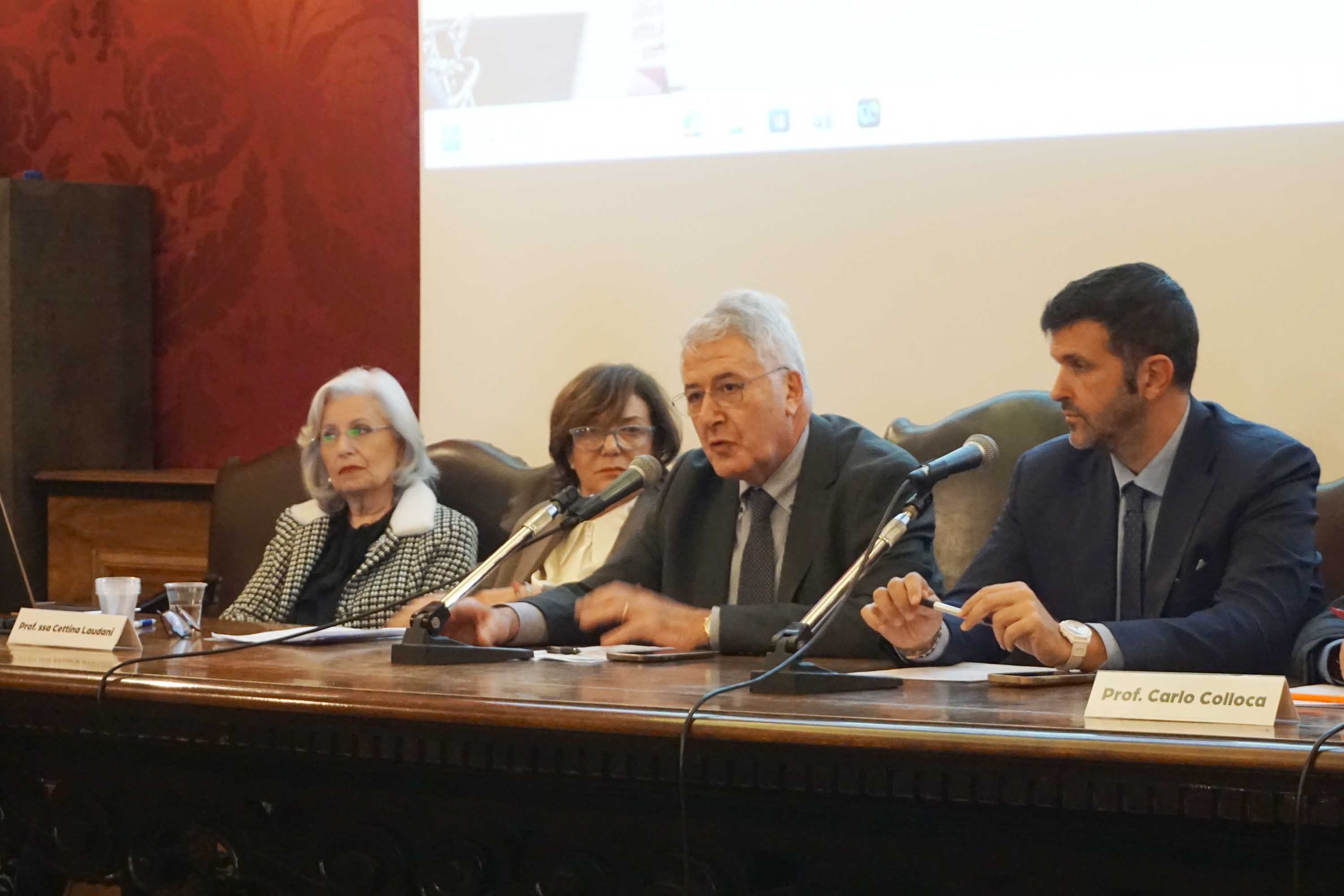 Un momento dell'intervento del prof. Giuseppe Speciale