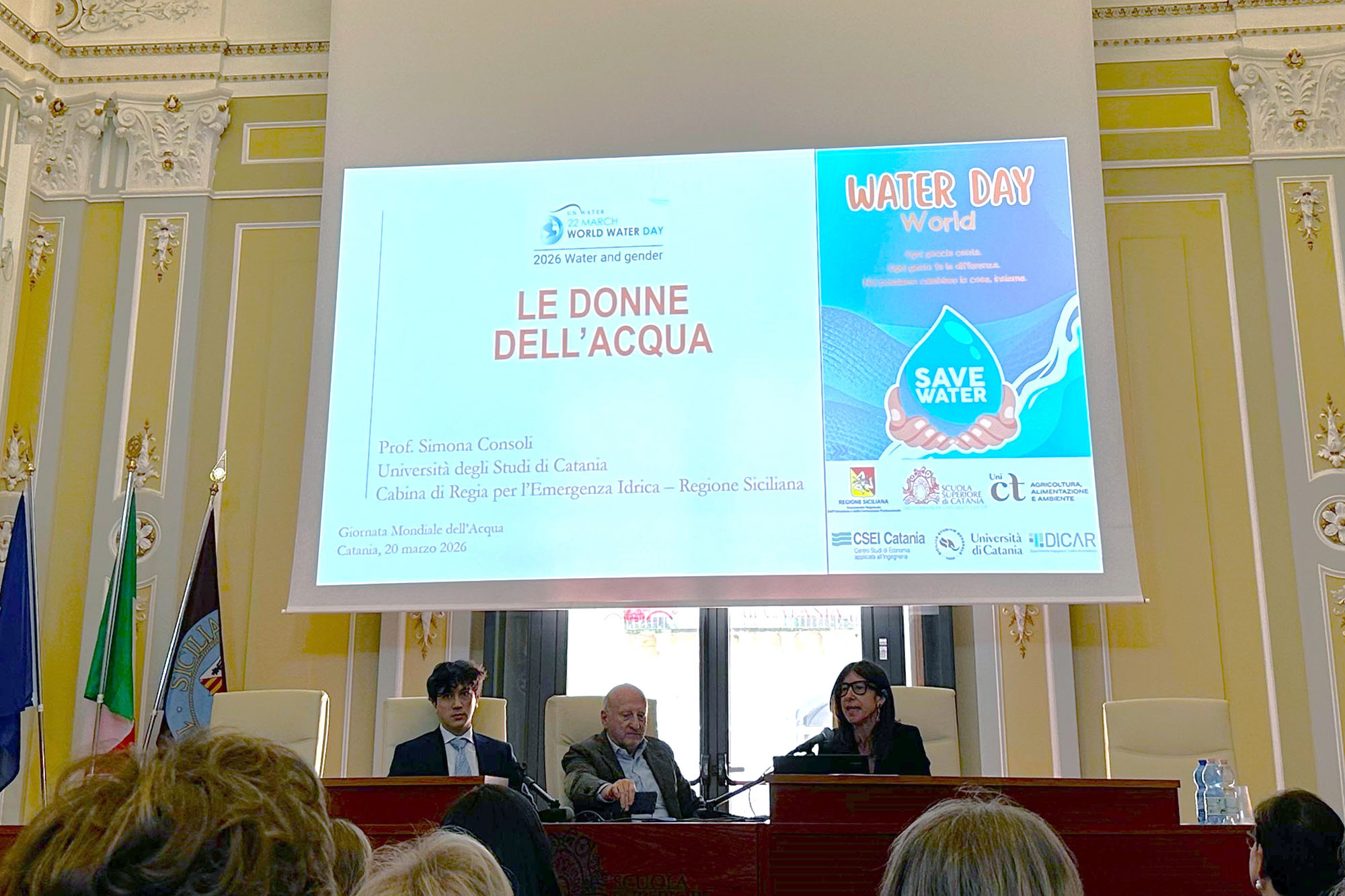 Un momento dell'intervento della prof.ssa Simona Consoli