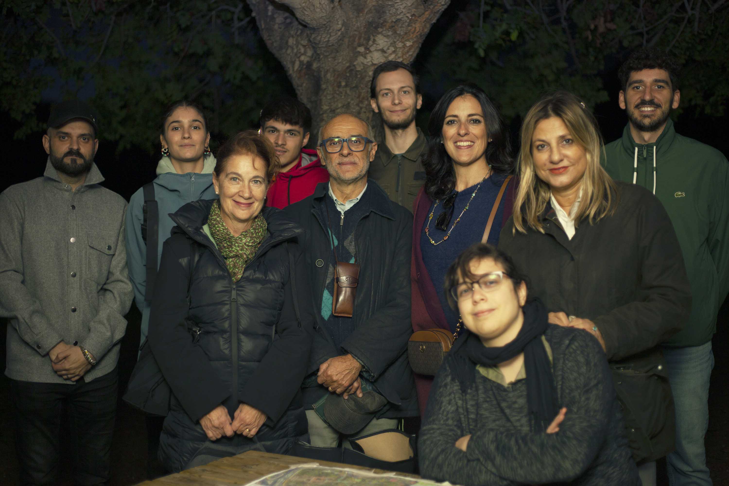 Alcuni partecipanti alle attività sul campo al Parco Gioeni