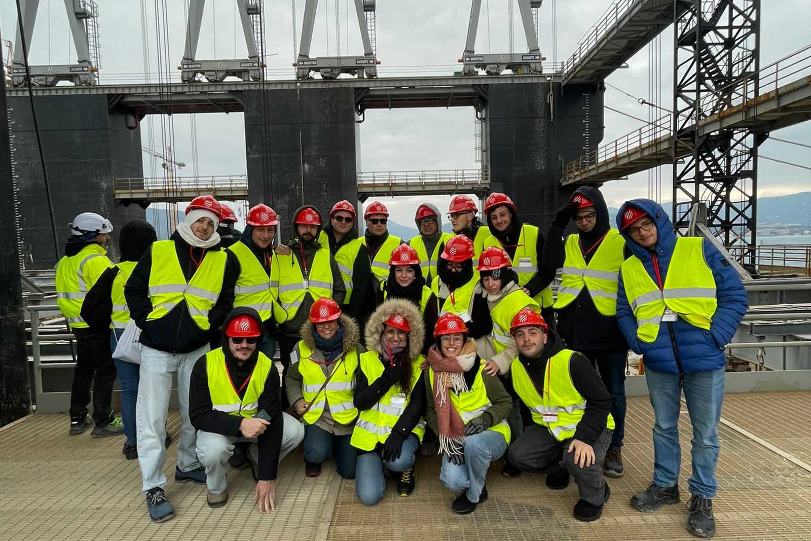 Gli allievi del corso del Dicar di Unict presenti a Genova