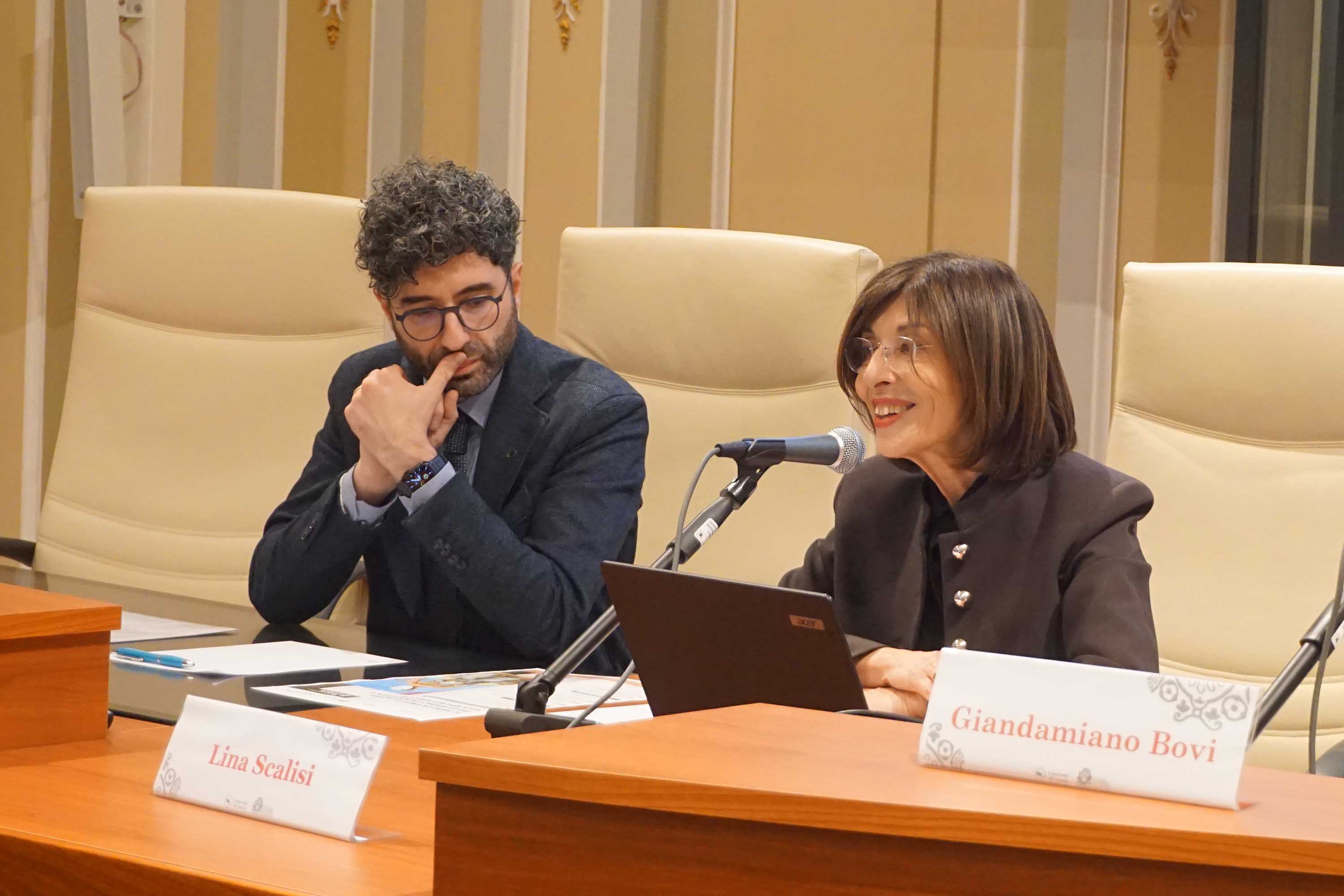 Un momento dell'intervento della prorettrice Lina Scalisi