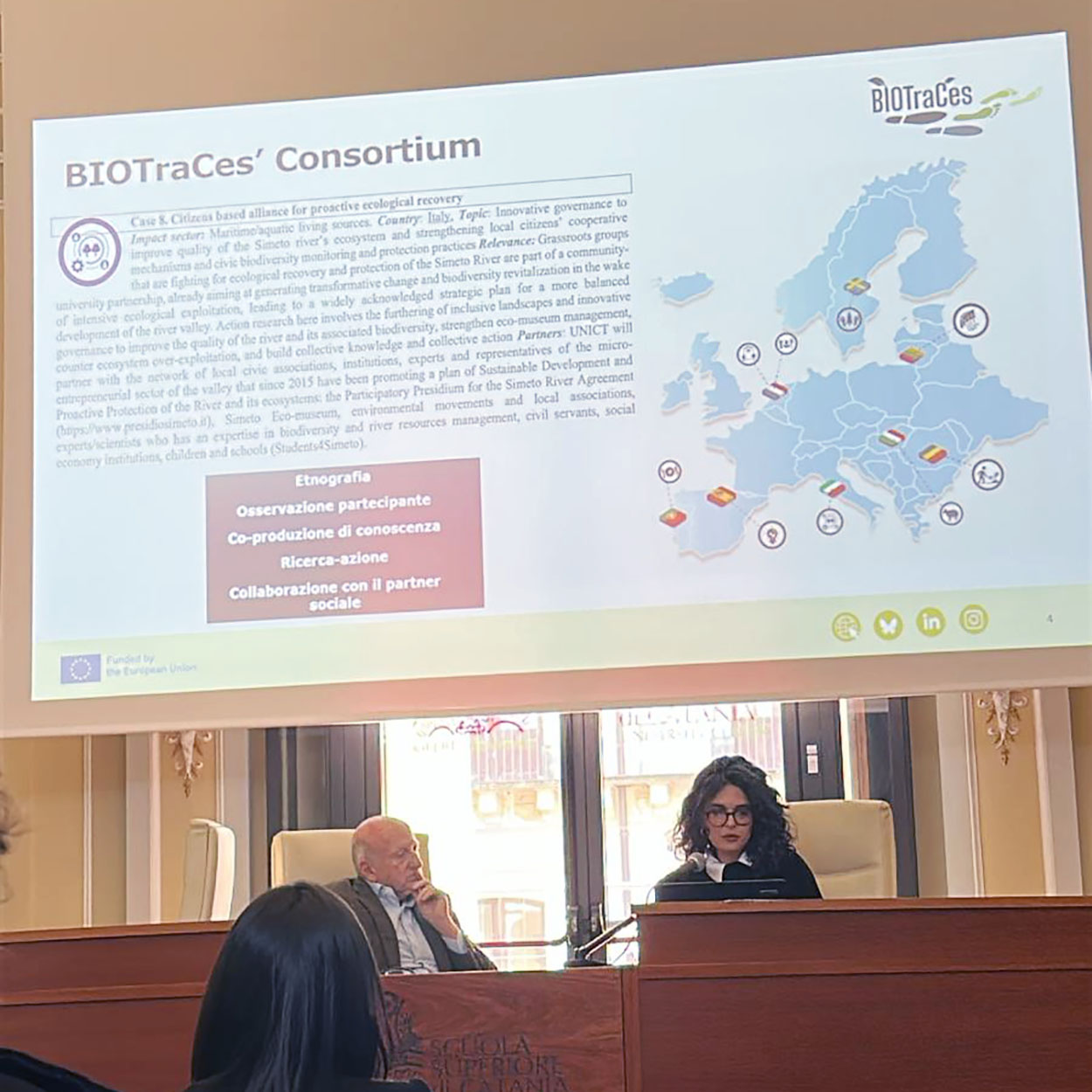 Un momento dell'intervento della dott.ssa Erika Garozzo