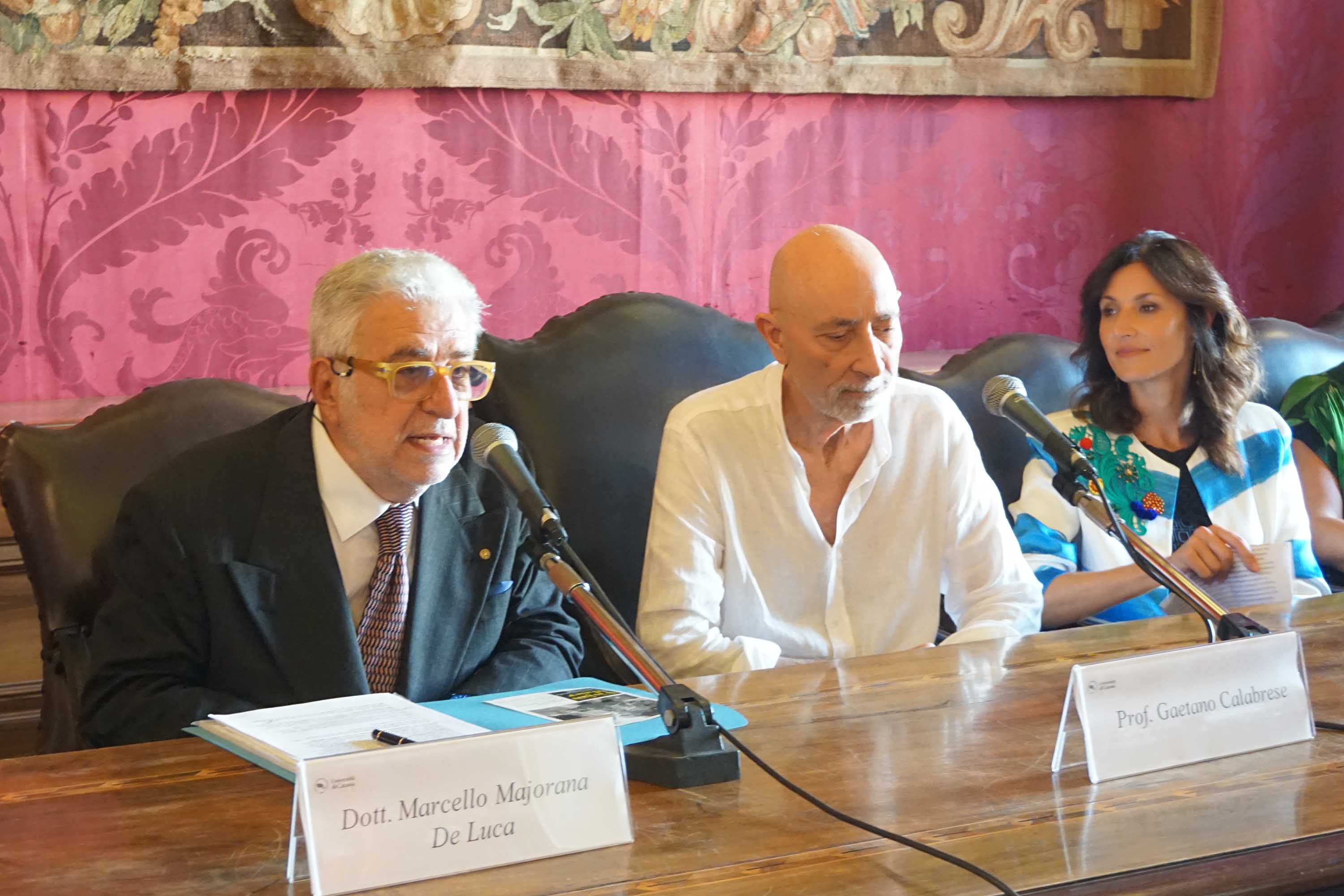 Un momento dell'intervento di Marcello Majorana