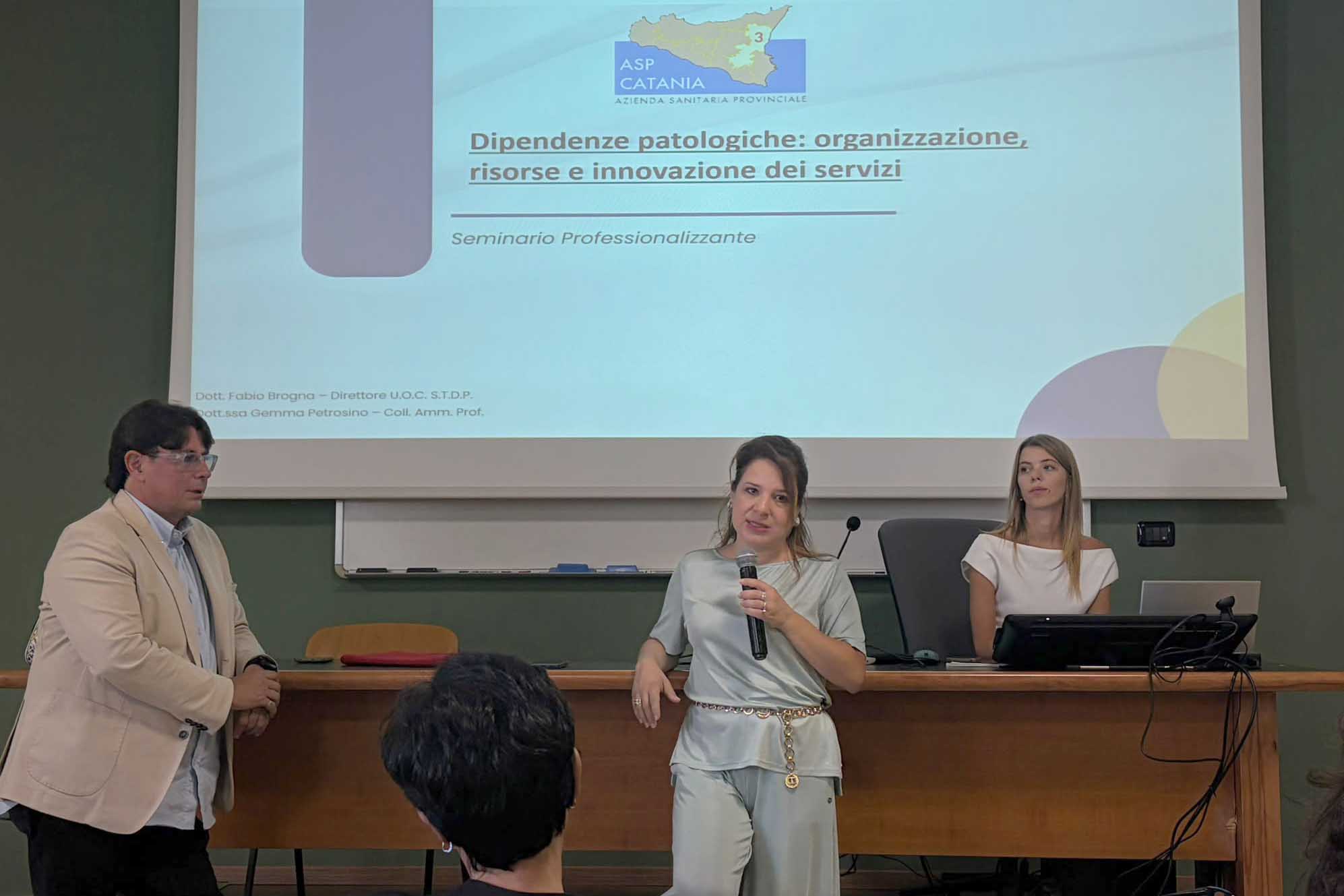 In foto da sinistra Fabio Brogna, Melita Nicotra e Beatrice Petrosino