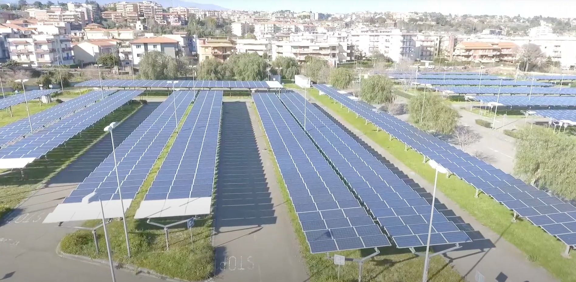 L'impianto fotovoltaico del parcheggio di via Santa Sofia