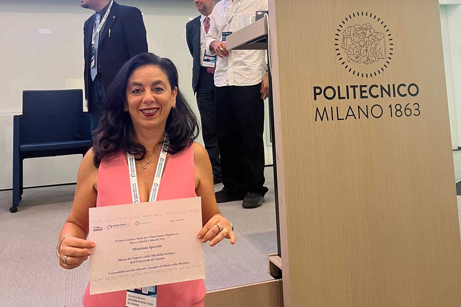 La prof.ssa Germana Barone
