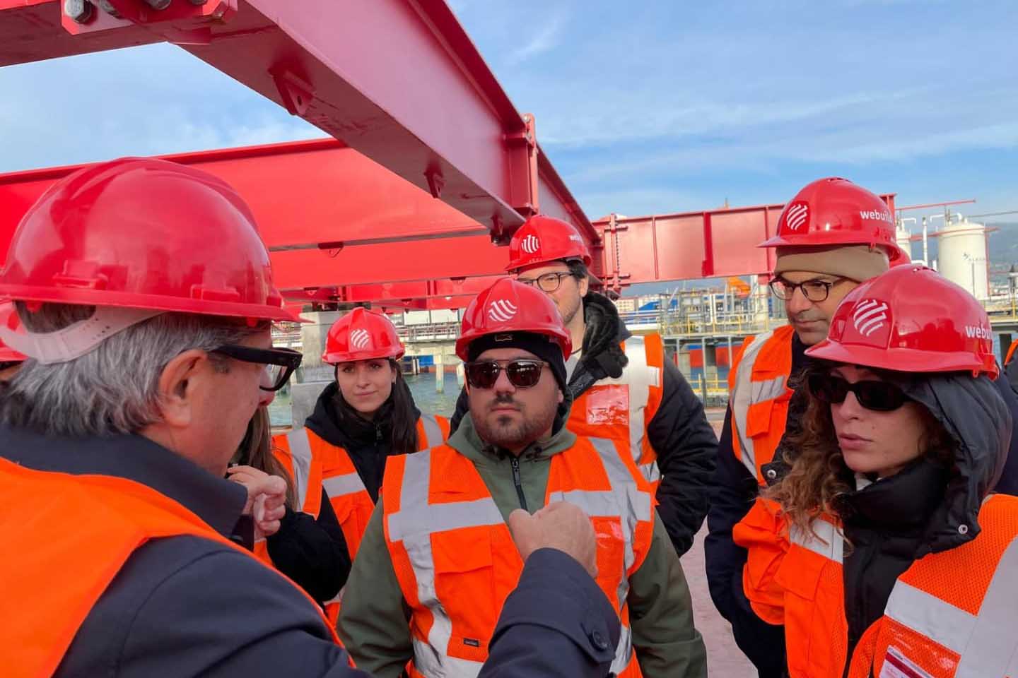 Un momento della visita degli studenti Unict al cantiere