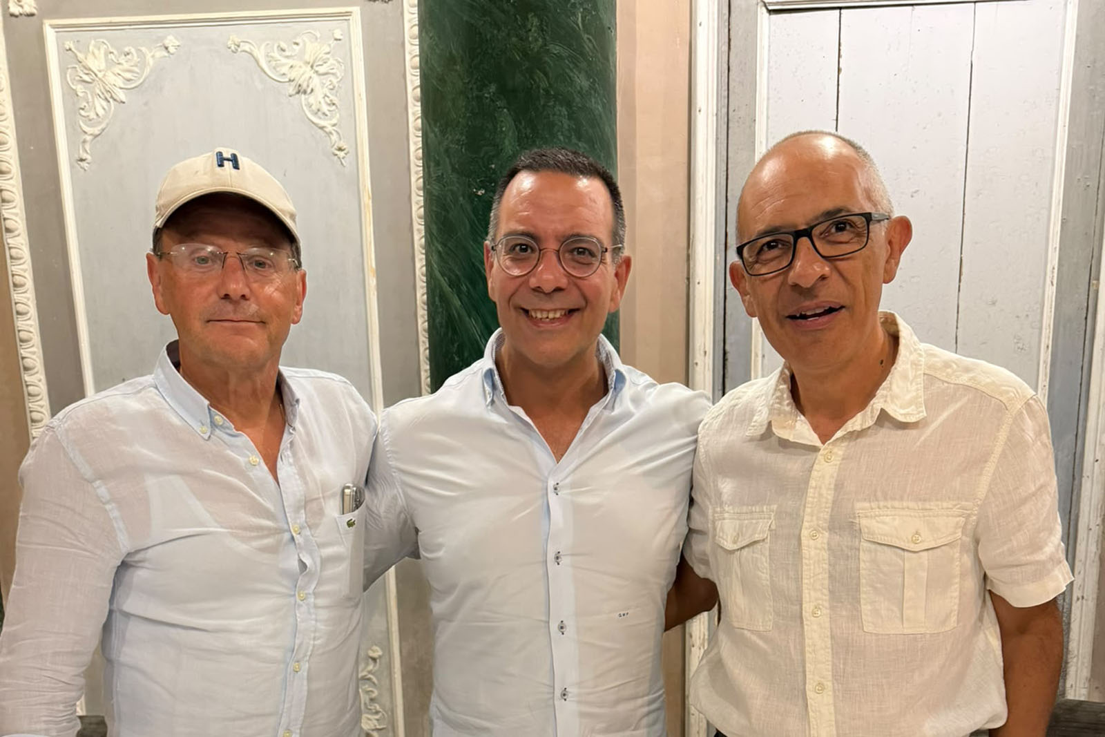 In foto da sinistra Roberto Cipolla, Giovanni Maria Farinella e Sebastiano Battiato