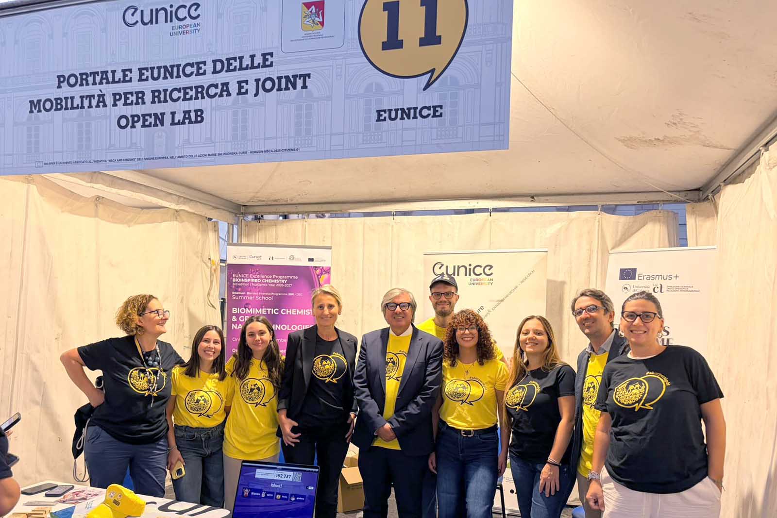Lo stand di Eunice visitato anche dal rettore Enrico Foti