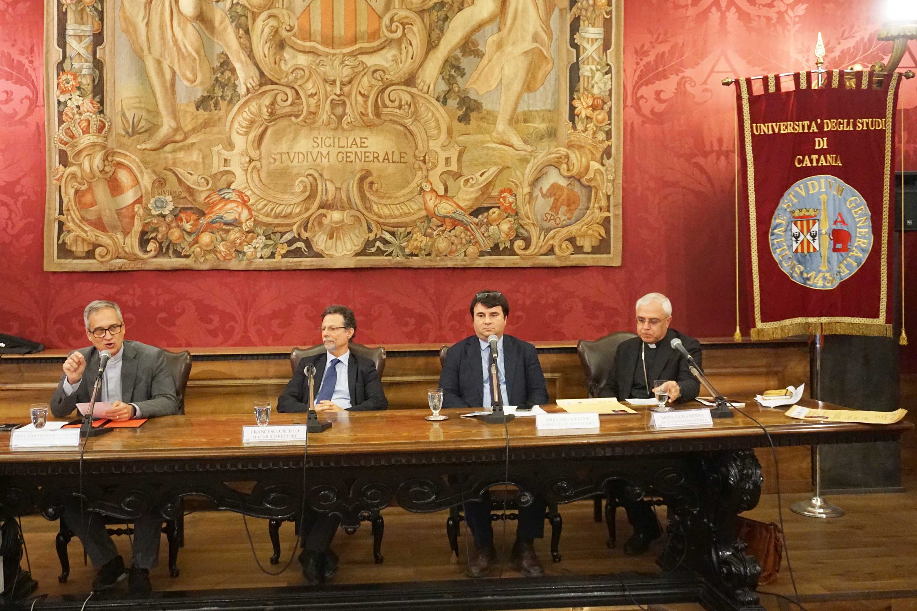 Carlo Viganò, Francesco Priolo, Emiliano Abramo e Luigi Renna