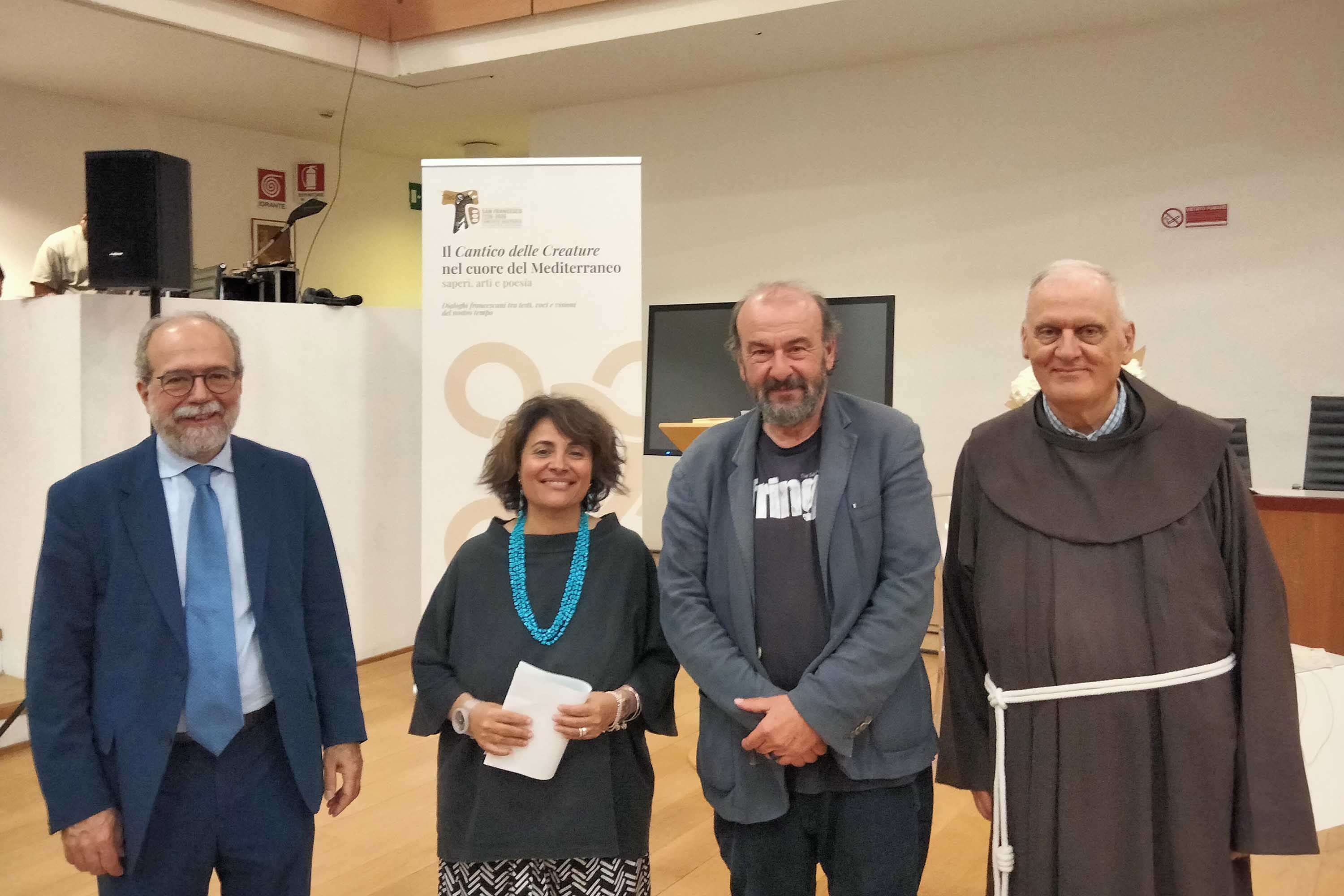 In foto da sinistra Antonio Sichera, Stefania Rimini, Davide Rondoni e Cesare Vaiani