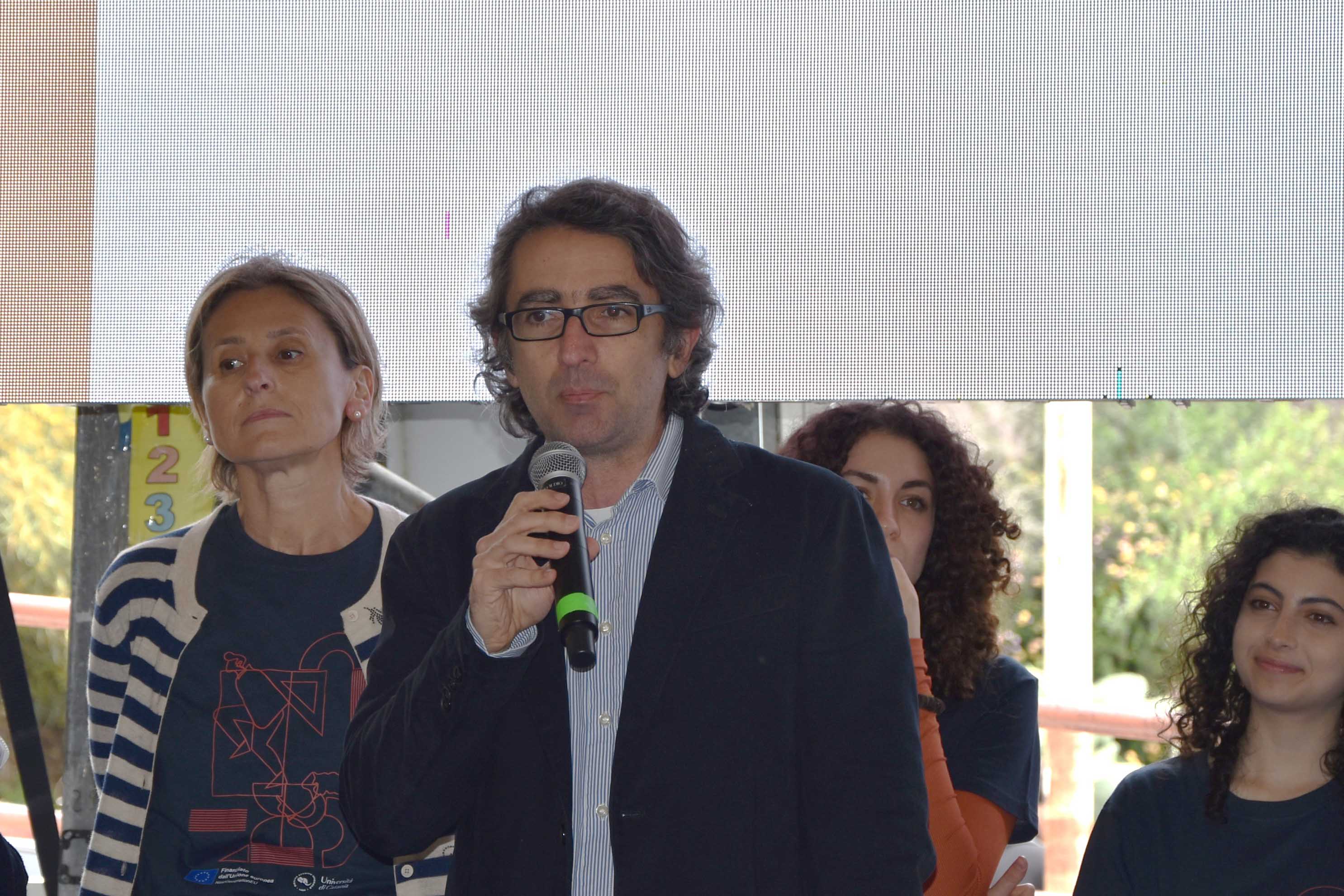 Un momento dell'intervento del prof. Mattia Frasca
