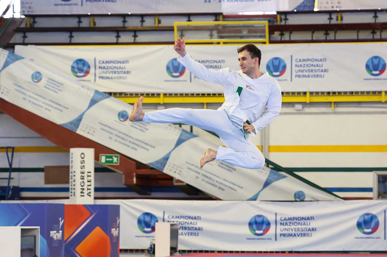 Un momento di una gara di Taekwond