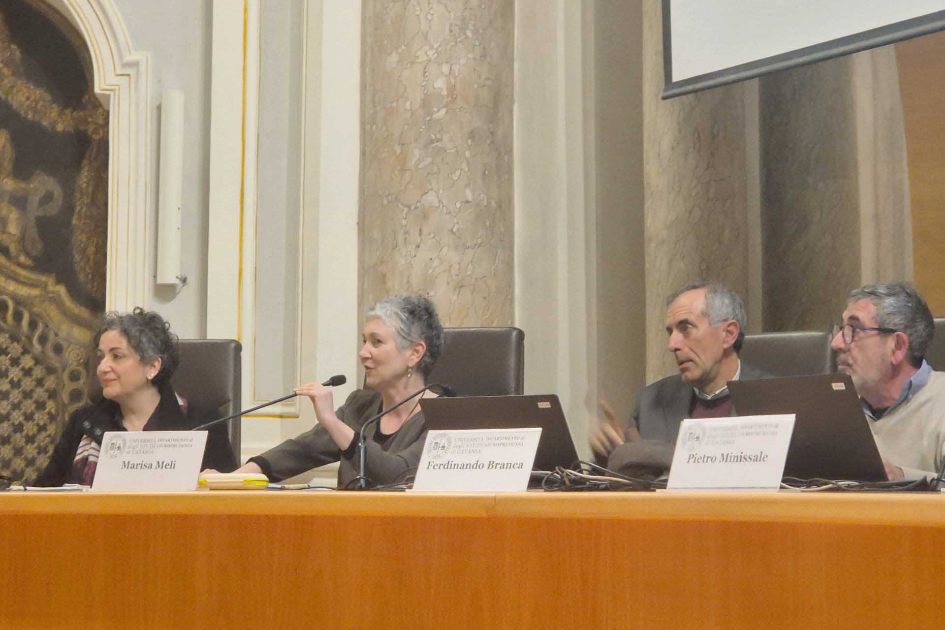 In foto da sinistra Melania Nucifora, Marisa Meli, Pietro Minissale e Ferdinando Branca