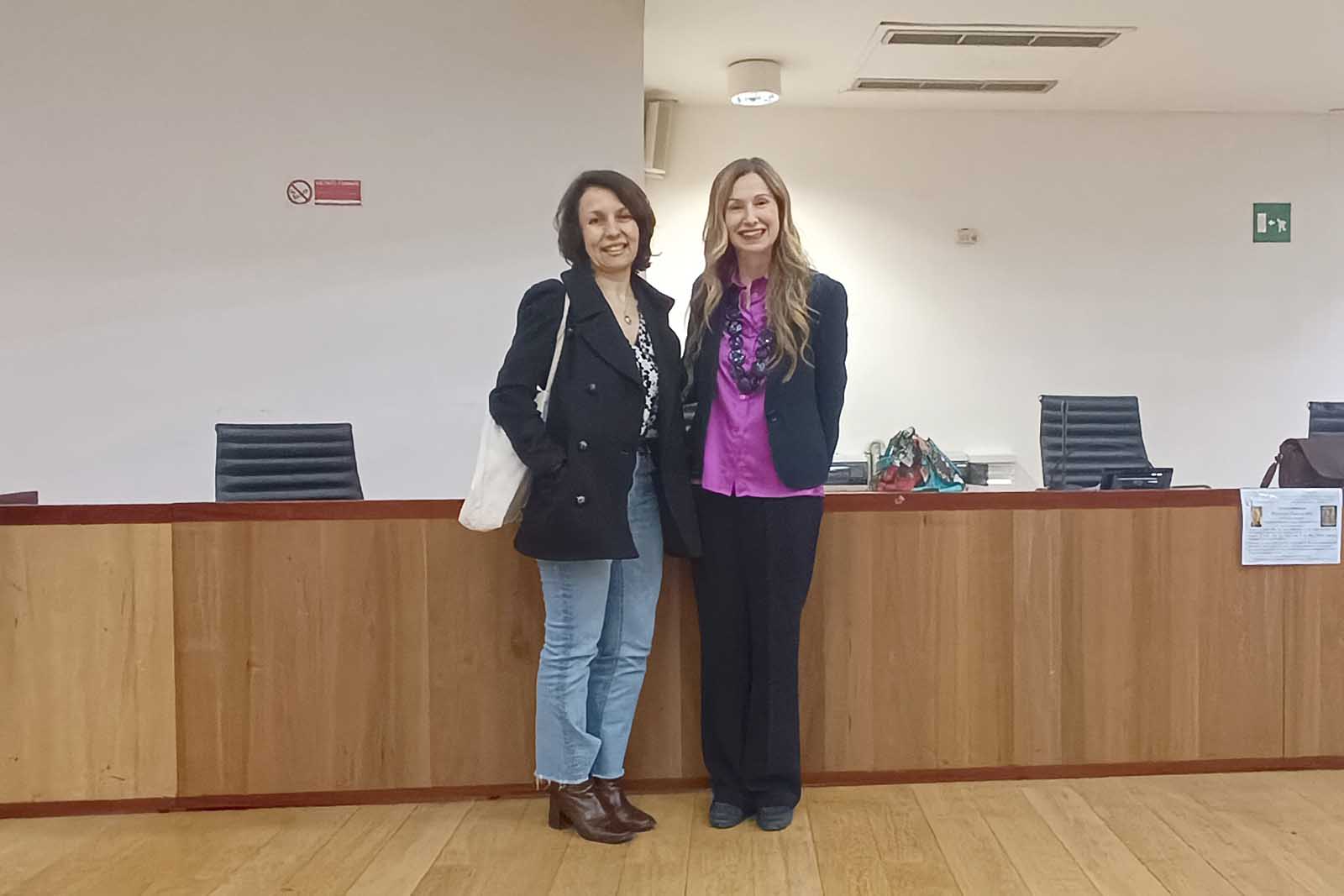 In foto da sinistra le docenti Margherita Cassia e Sarah Rey