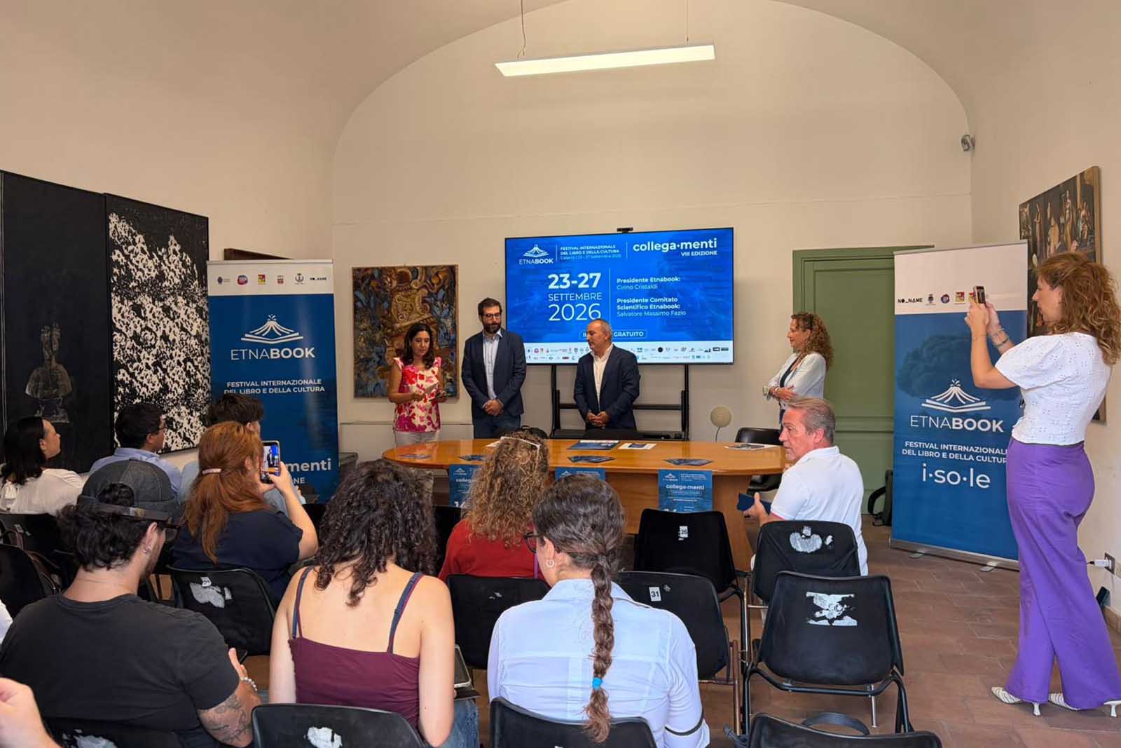 Un momento della conferenza stampa