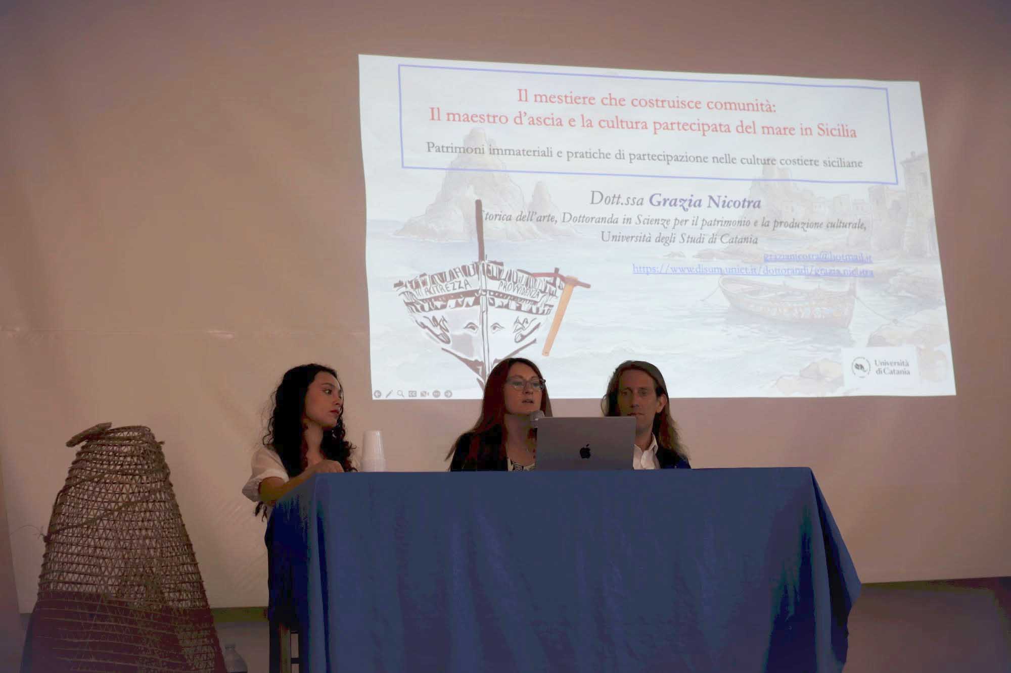 Un momento dell'intervento di Grazia Nicotra