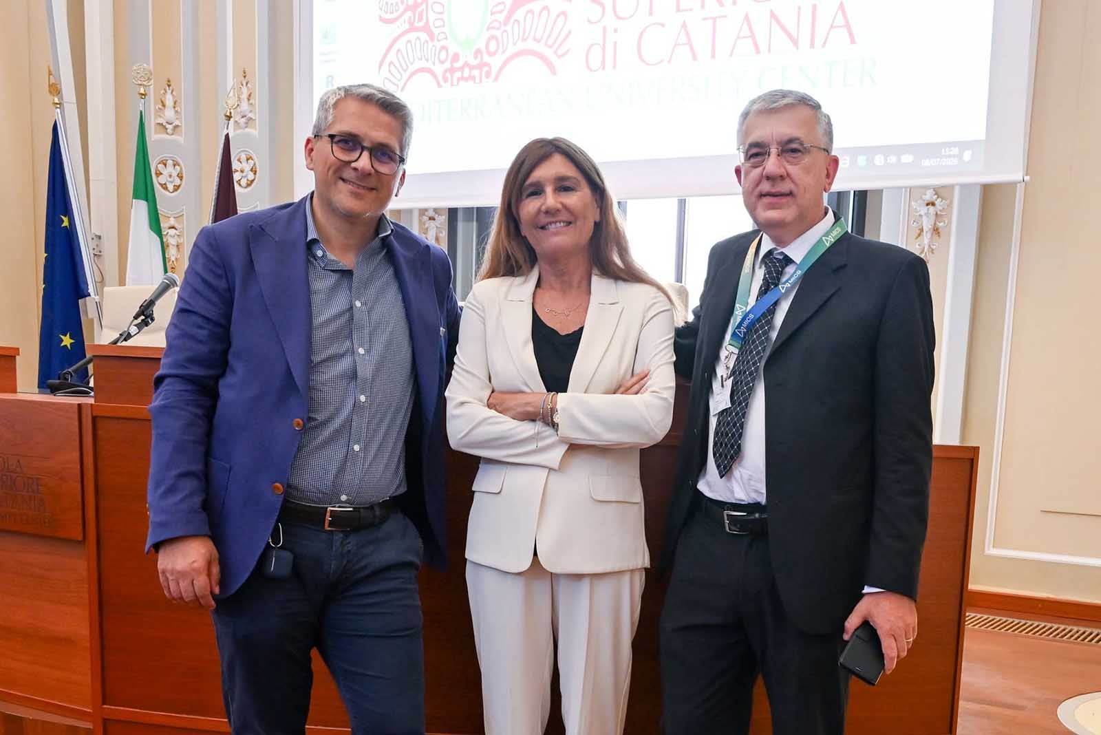In foto da sinistra Filippo Di Mauro, Ida Nicotra e Michele Calì