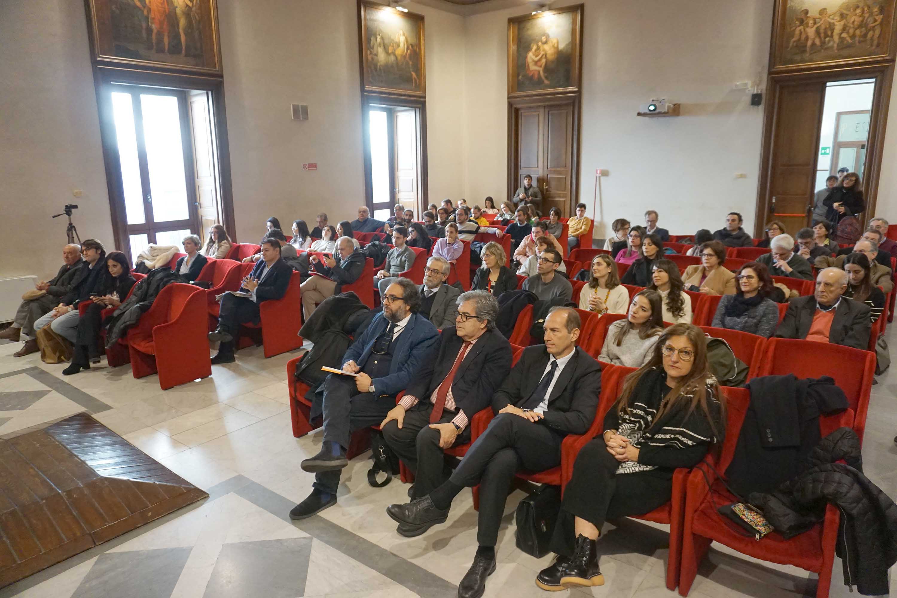 Docenti, ricercatori e studenti presenti in aula magna