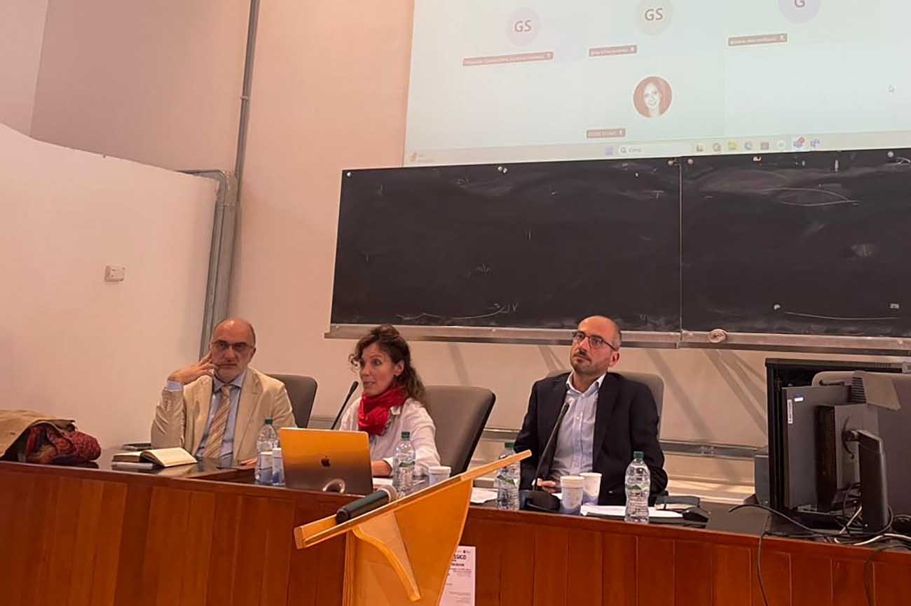 Un momento dell'intervento della prof.ssa Monica Centanni