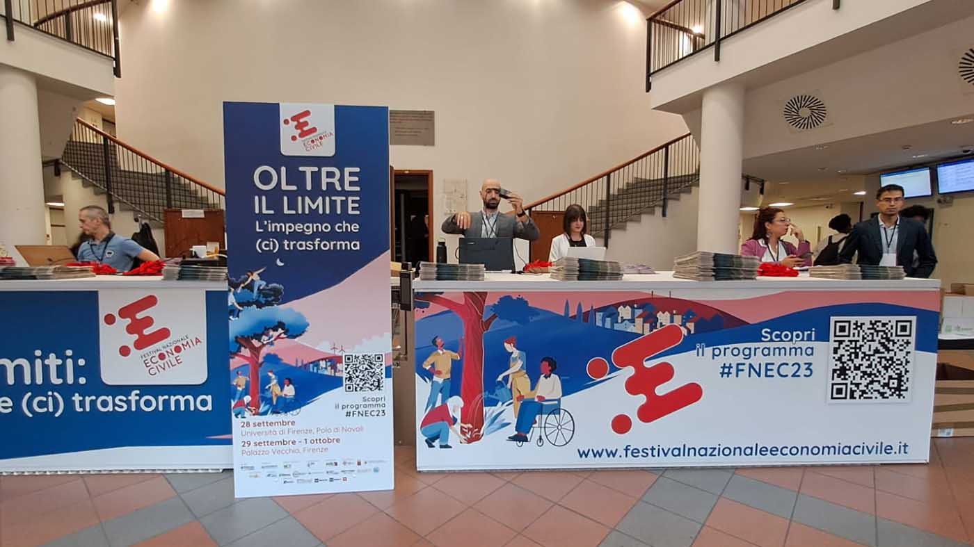 Gli studenti del Dsps presenti al Festival nazionale dell'economia civile di Firenze