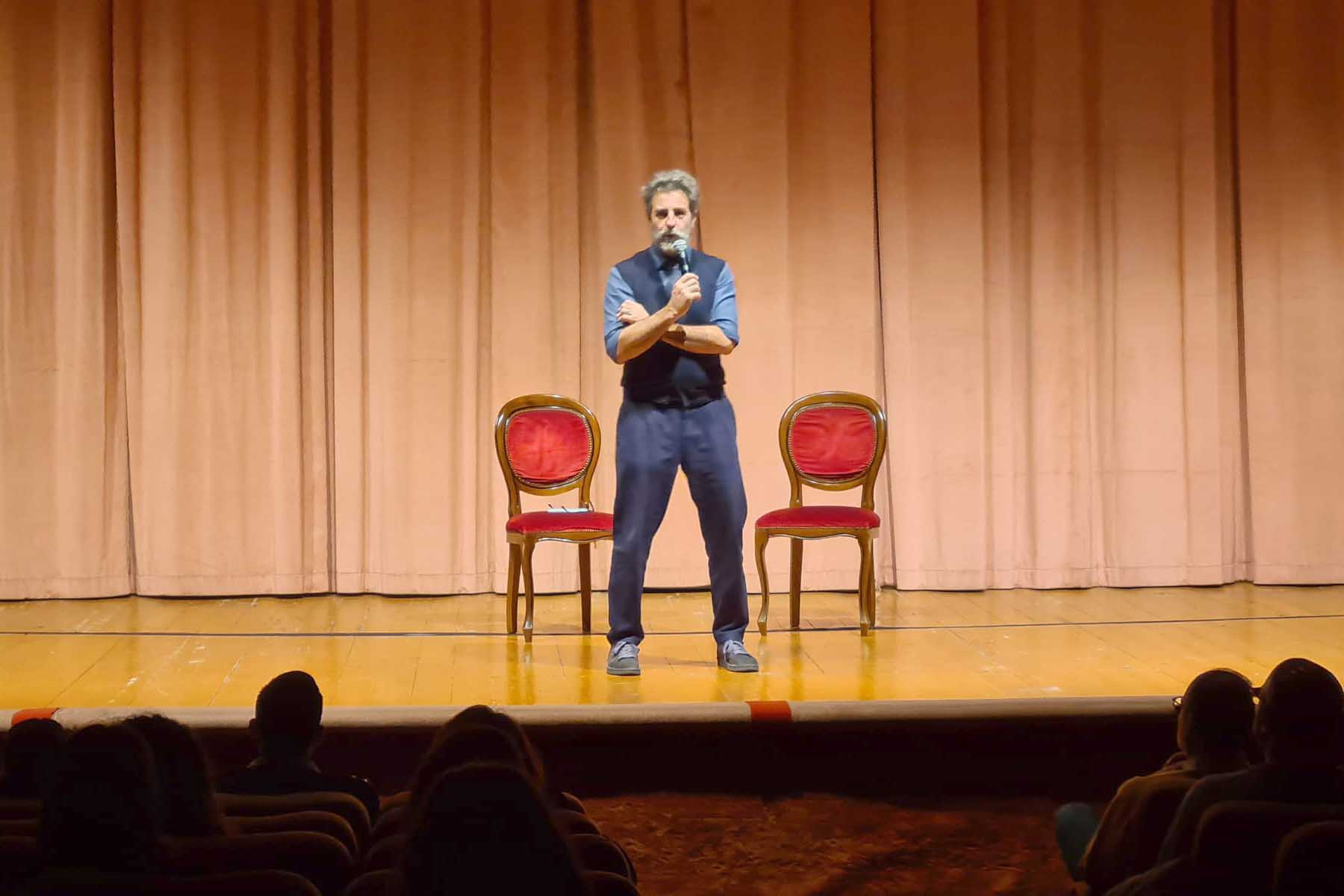 Un momento del talk di Massimo Temporelli