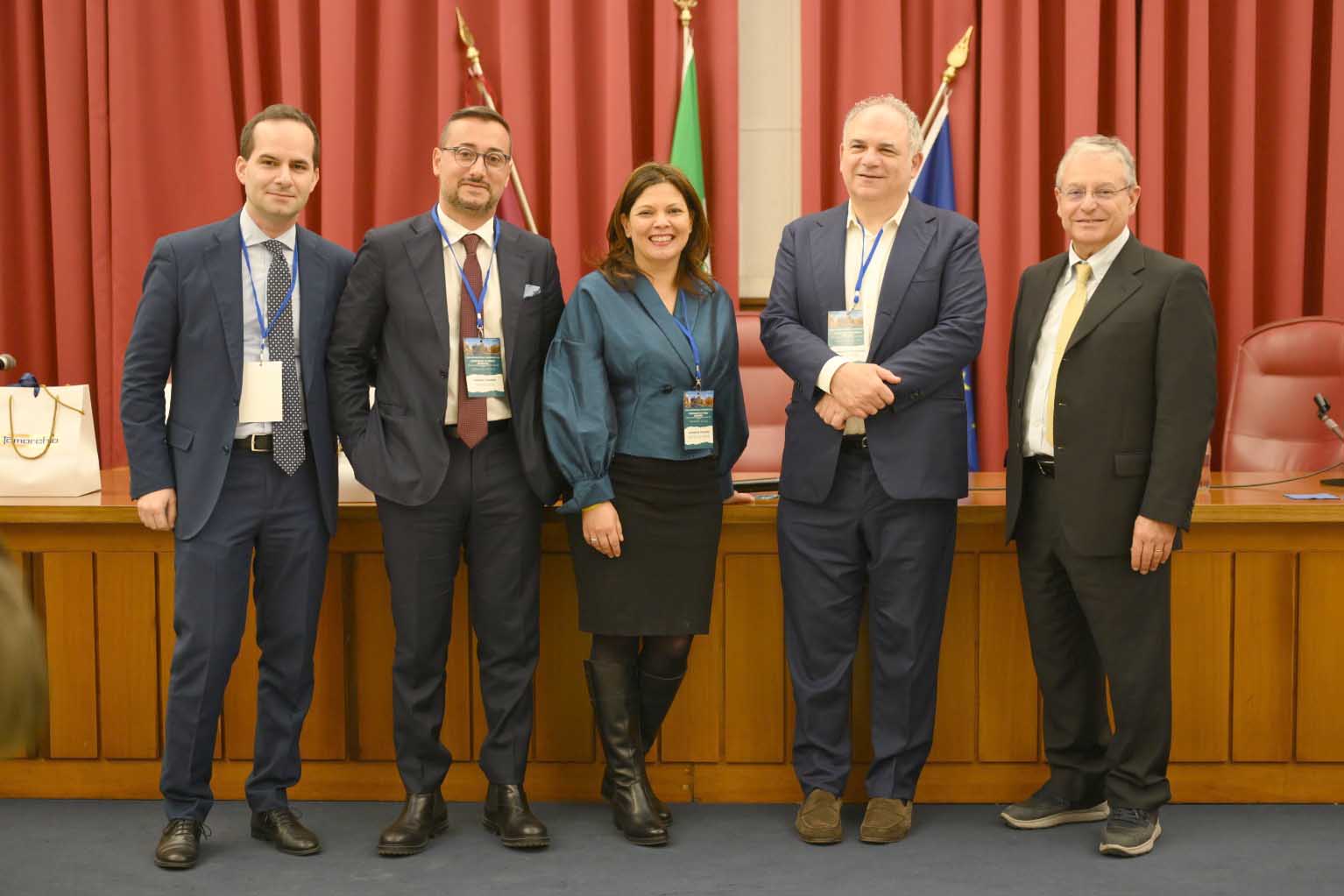 In foto da sinistra Fabio Quarato, Andrea Calabrò, Giorgia D’Allura, Giambattista Dagnino, Salvatore Tomasello