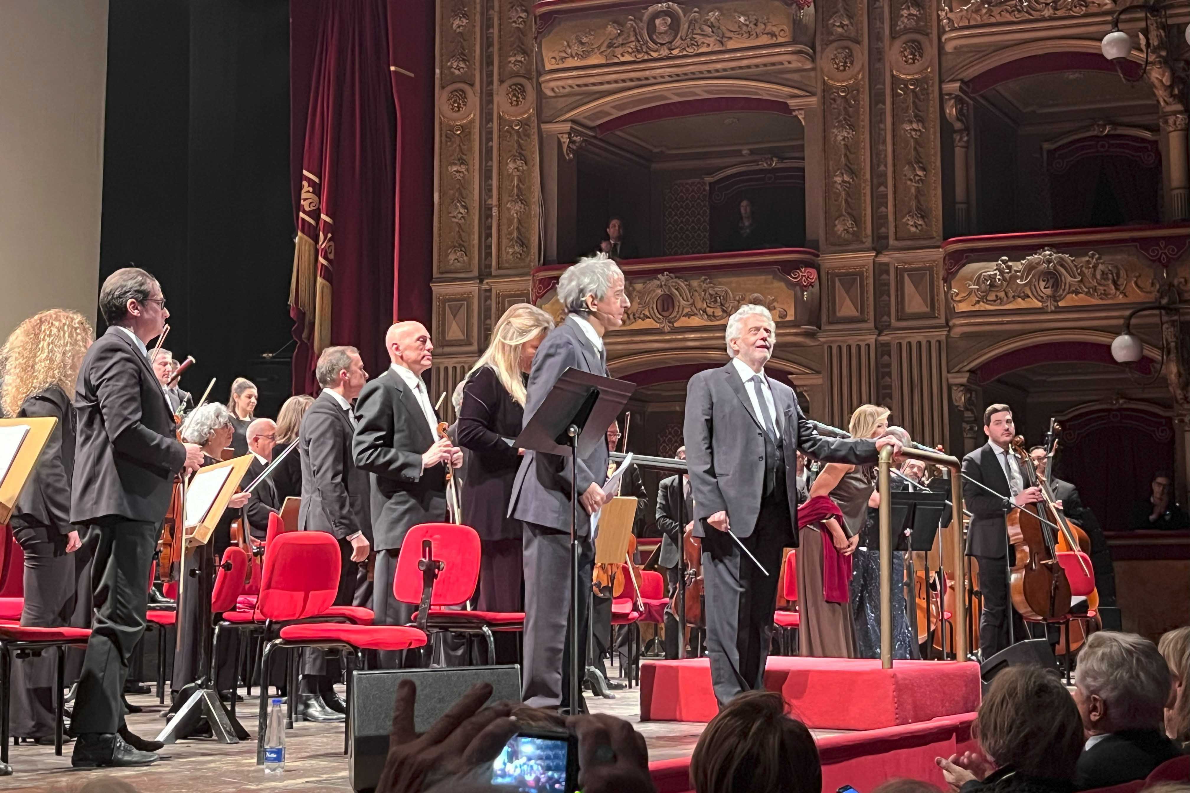 Nicola Piovani e Sergio Rubini a fine concerto