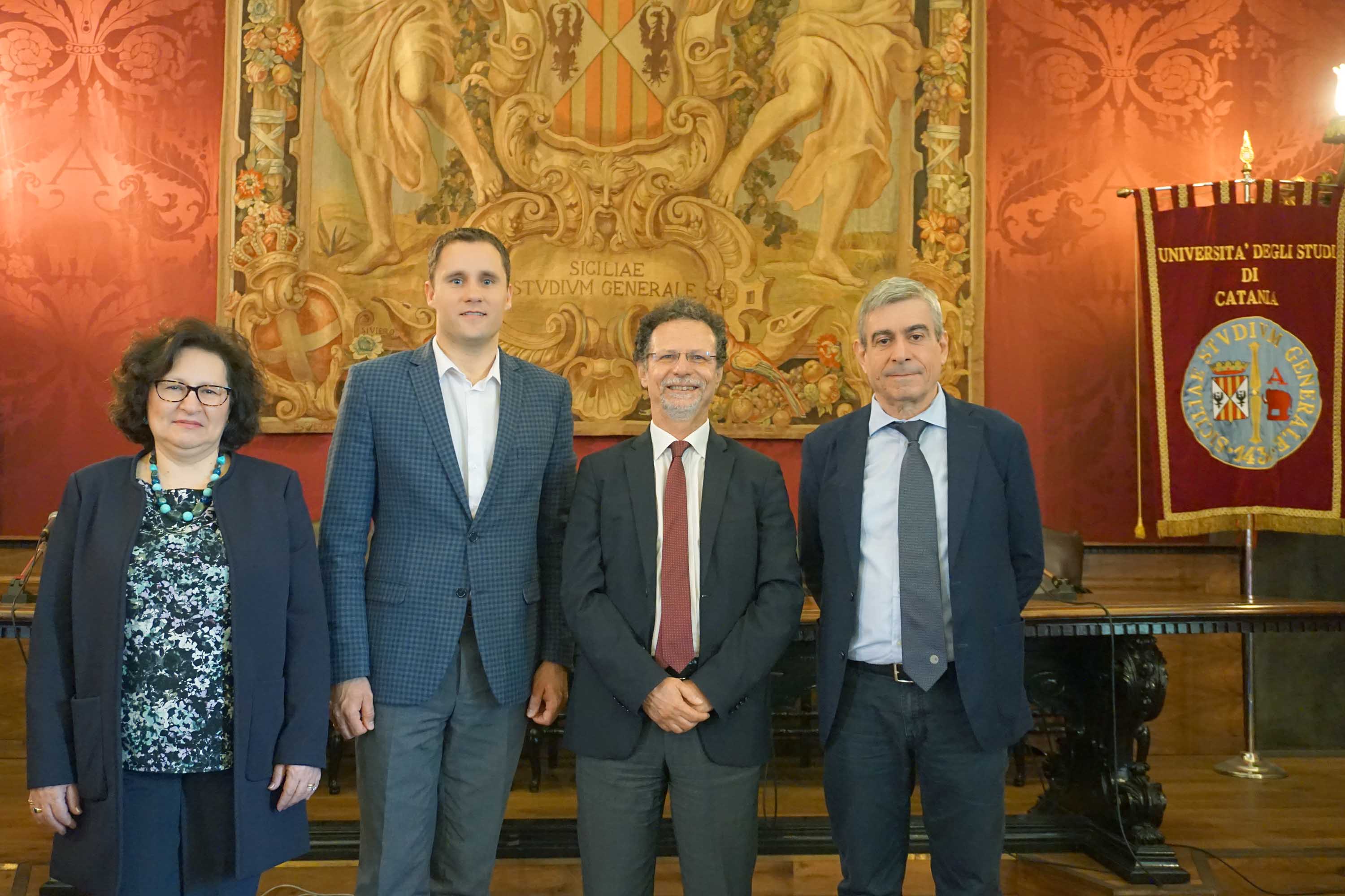 Graziella Malandrino, Ramunas Skaudzius, Francesco Priolo e Antonino Licciardello
