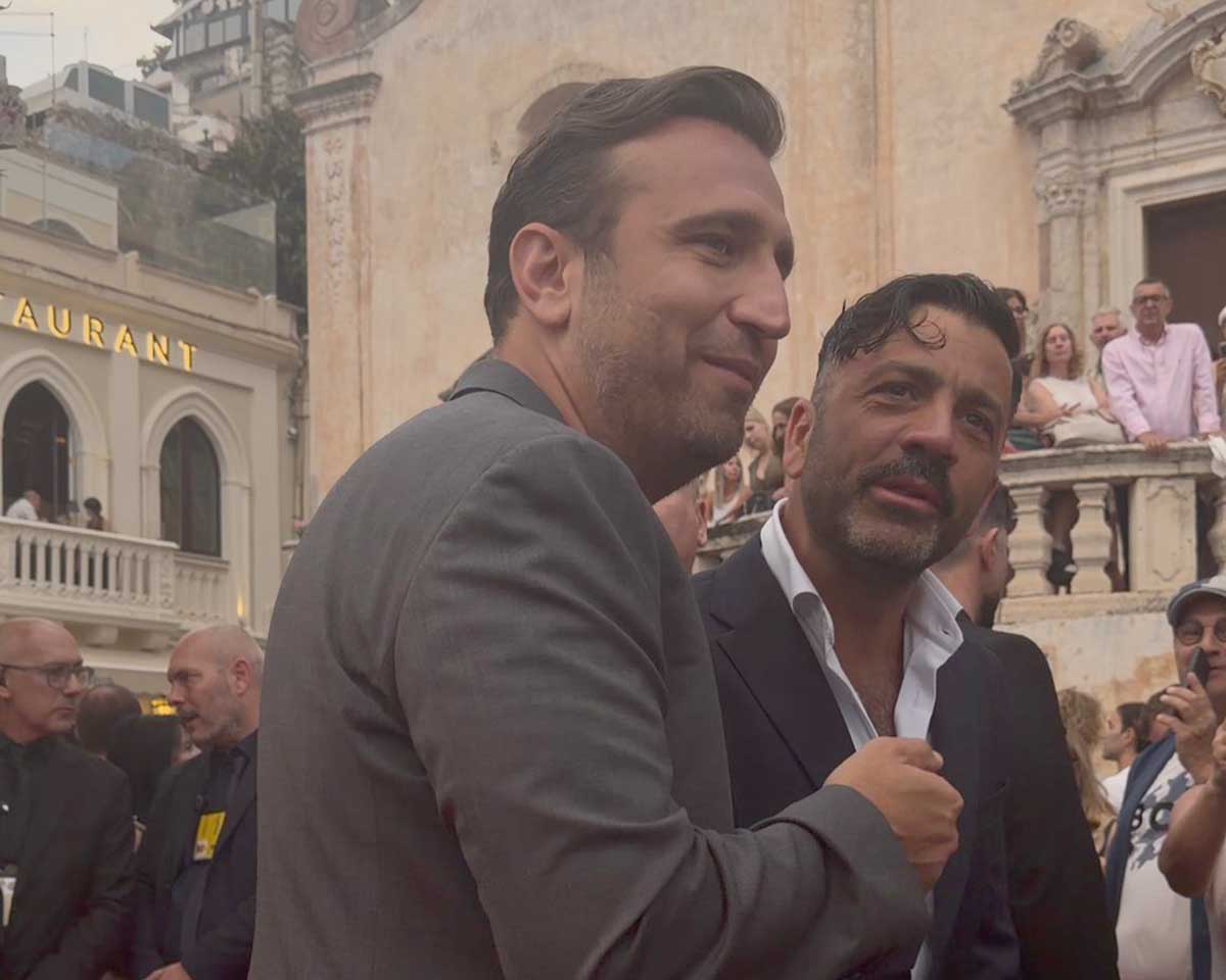 Pio e Amedeo durante il loro arrivo sul red carpet del Taormina Film Festival
