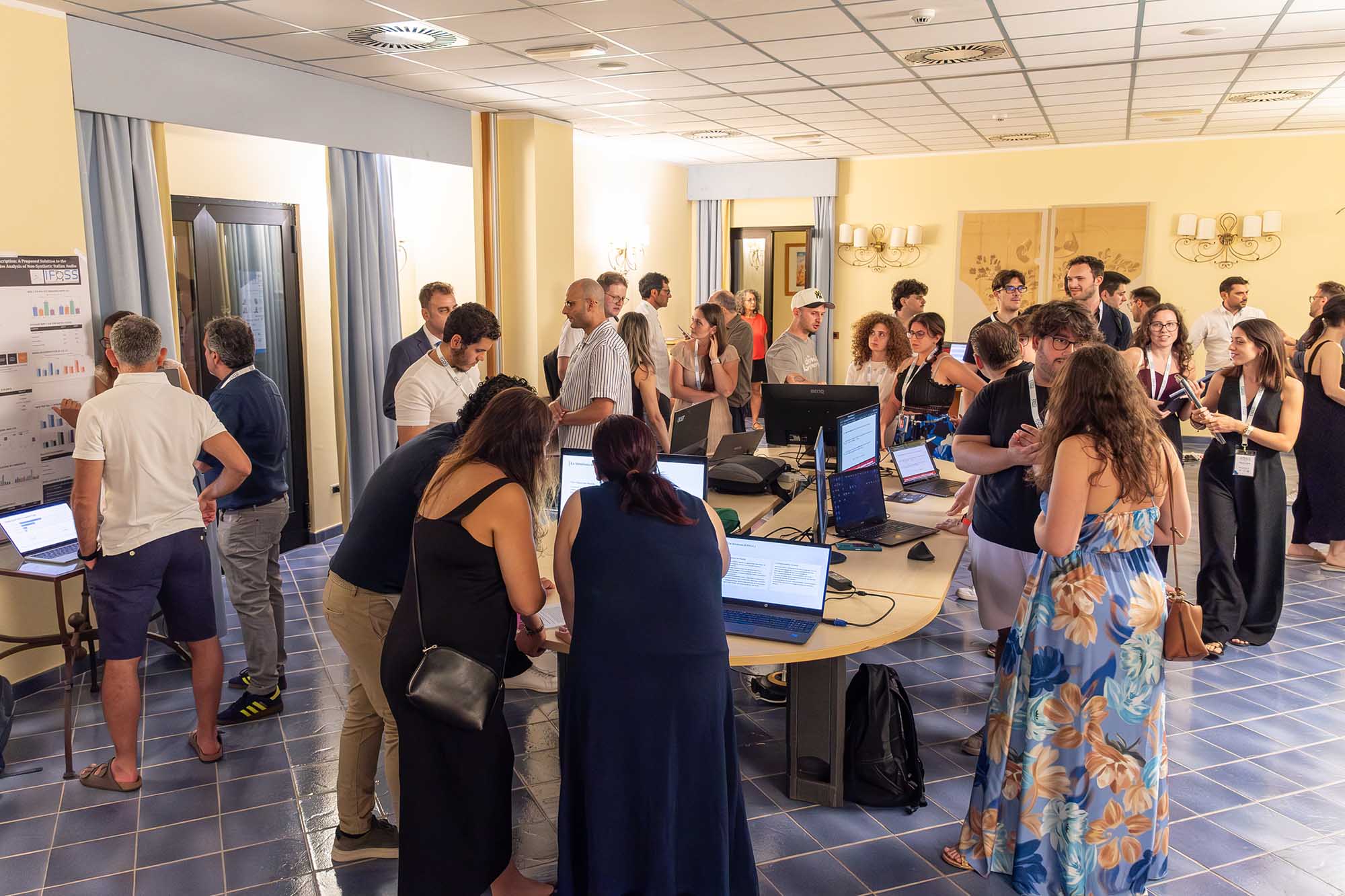 Un momento di presentazione dei poster