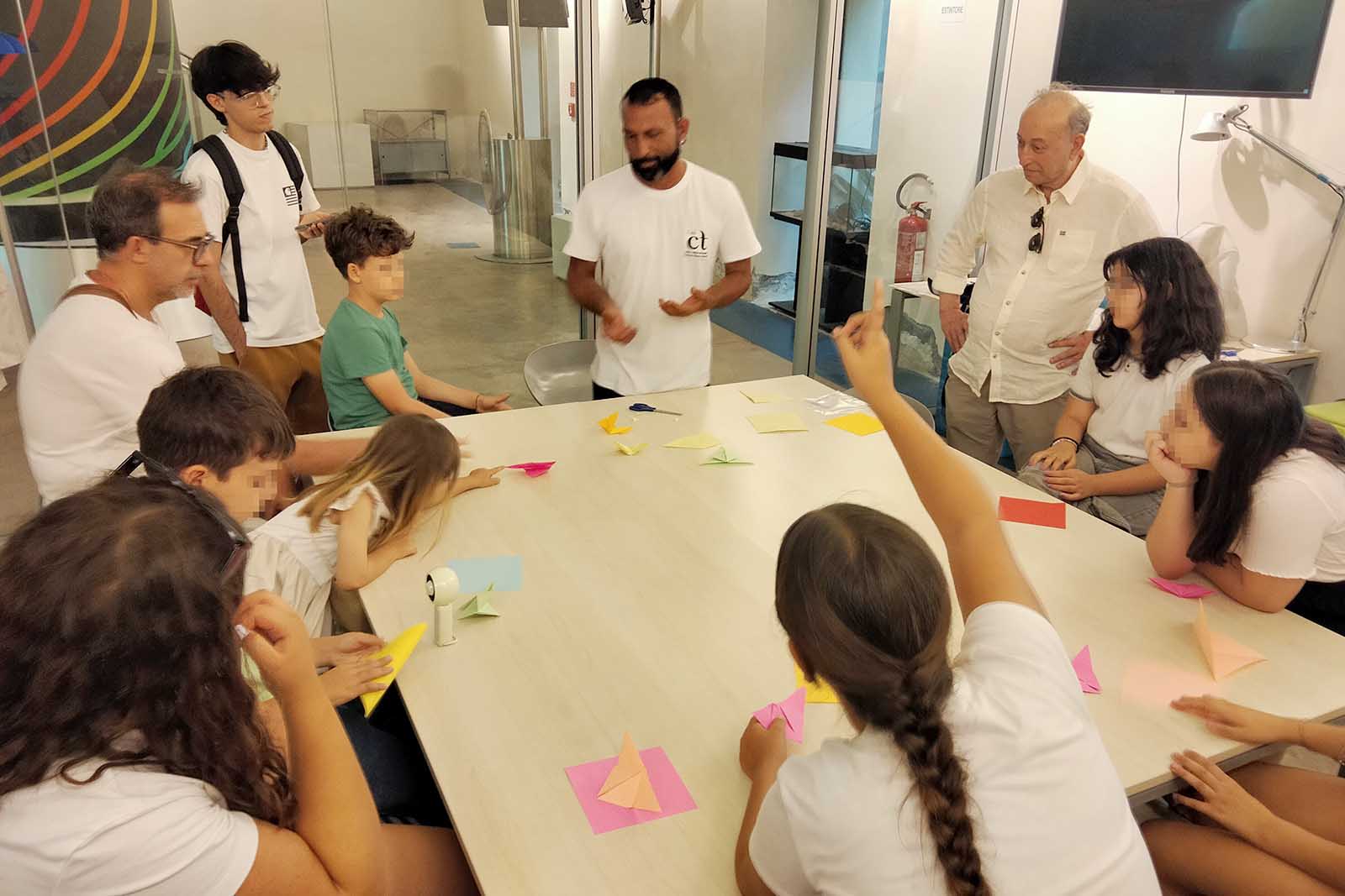 Un momento del laboratorio creativo