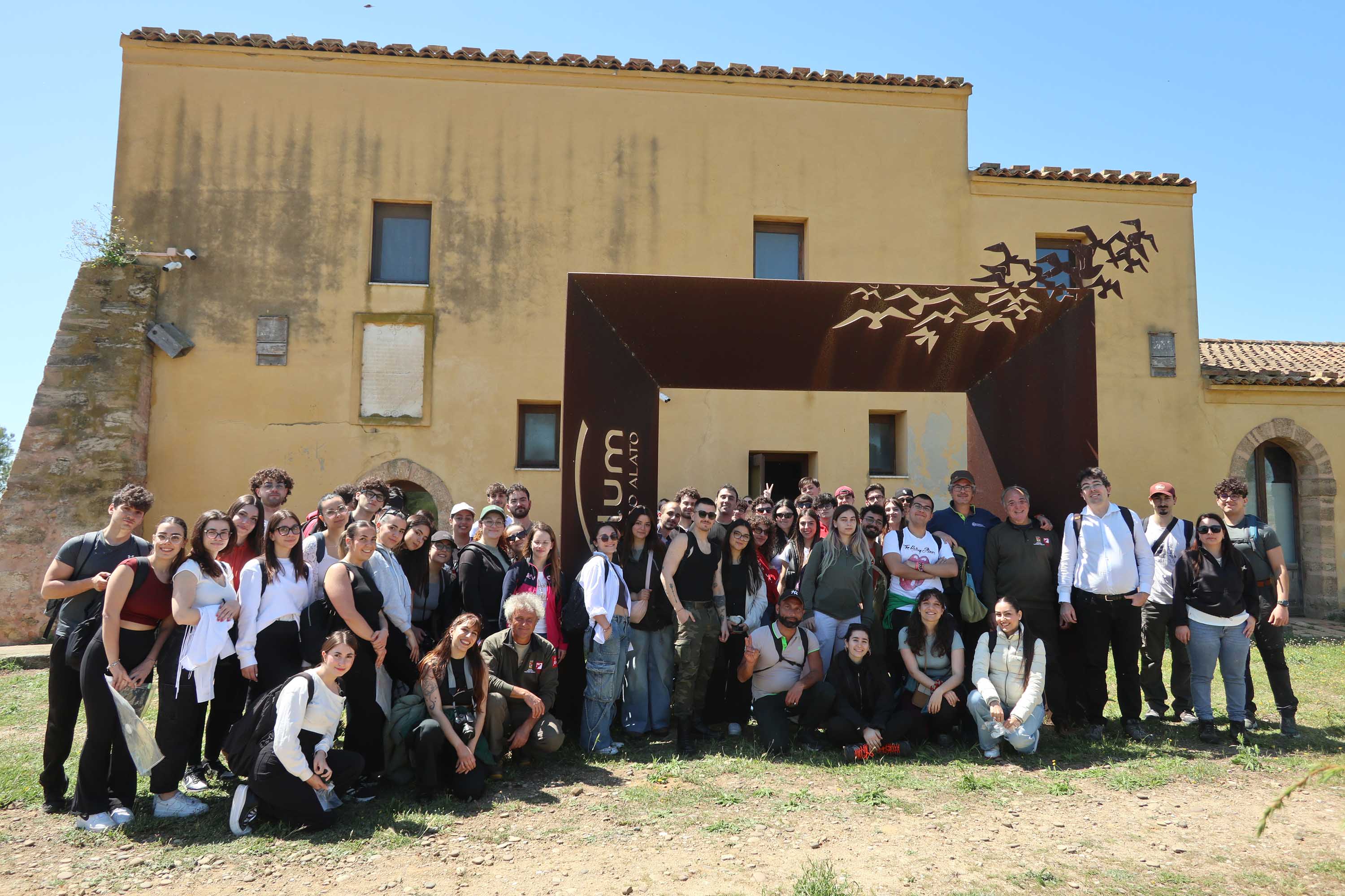 Le studentesse e gli studenti che hanno preso parte all'escursione