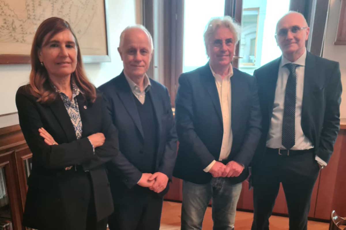 In foto da sinistra Ida Nicotra, Luciano Fontana, Fabrizio Villa e Armando Conti