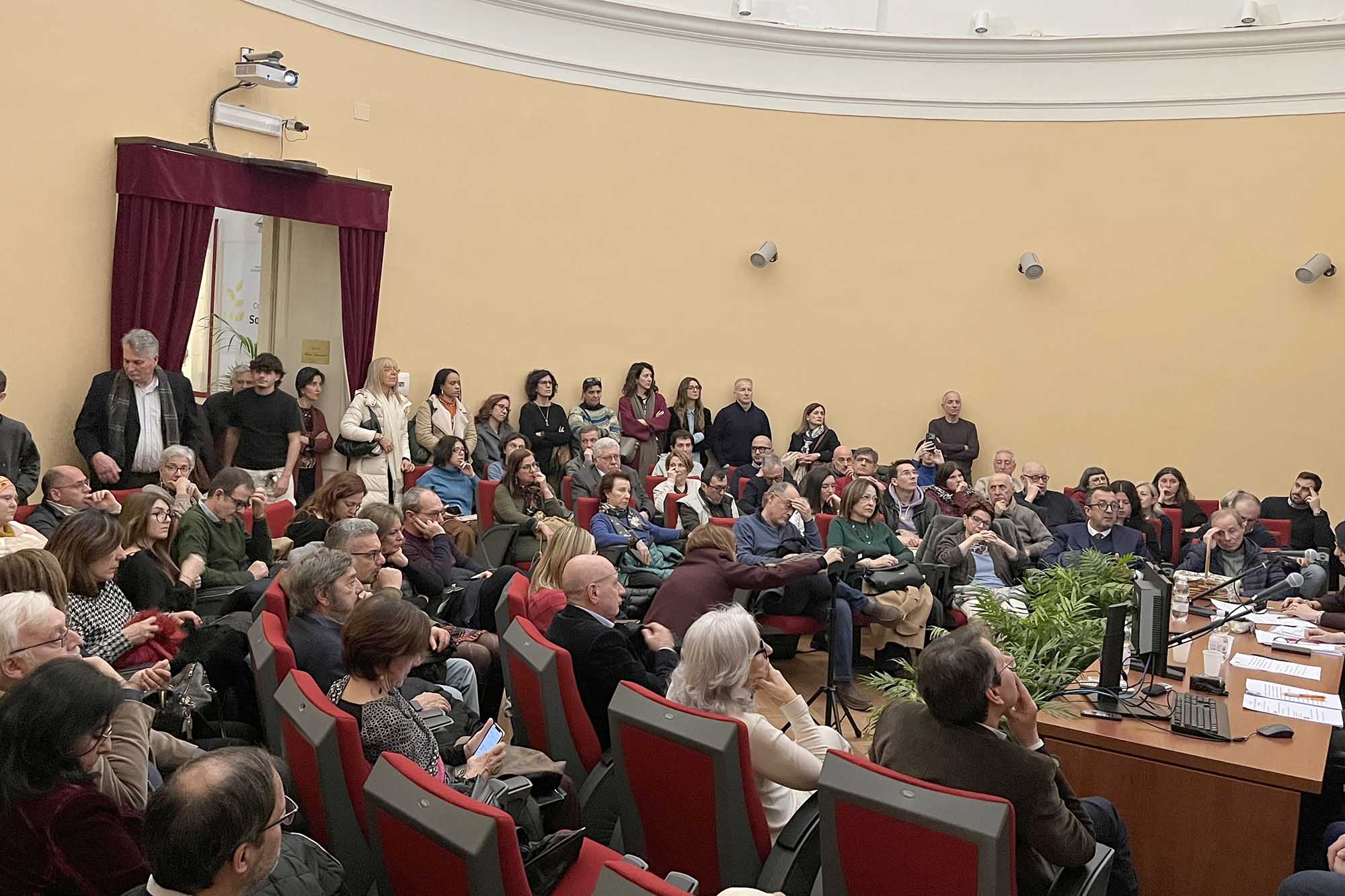 Il pubblico presente nell'aula "Giacomini"