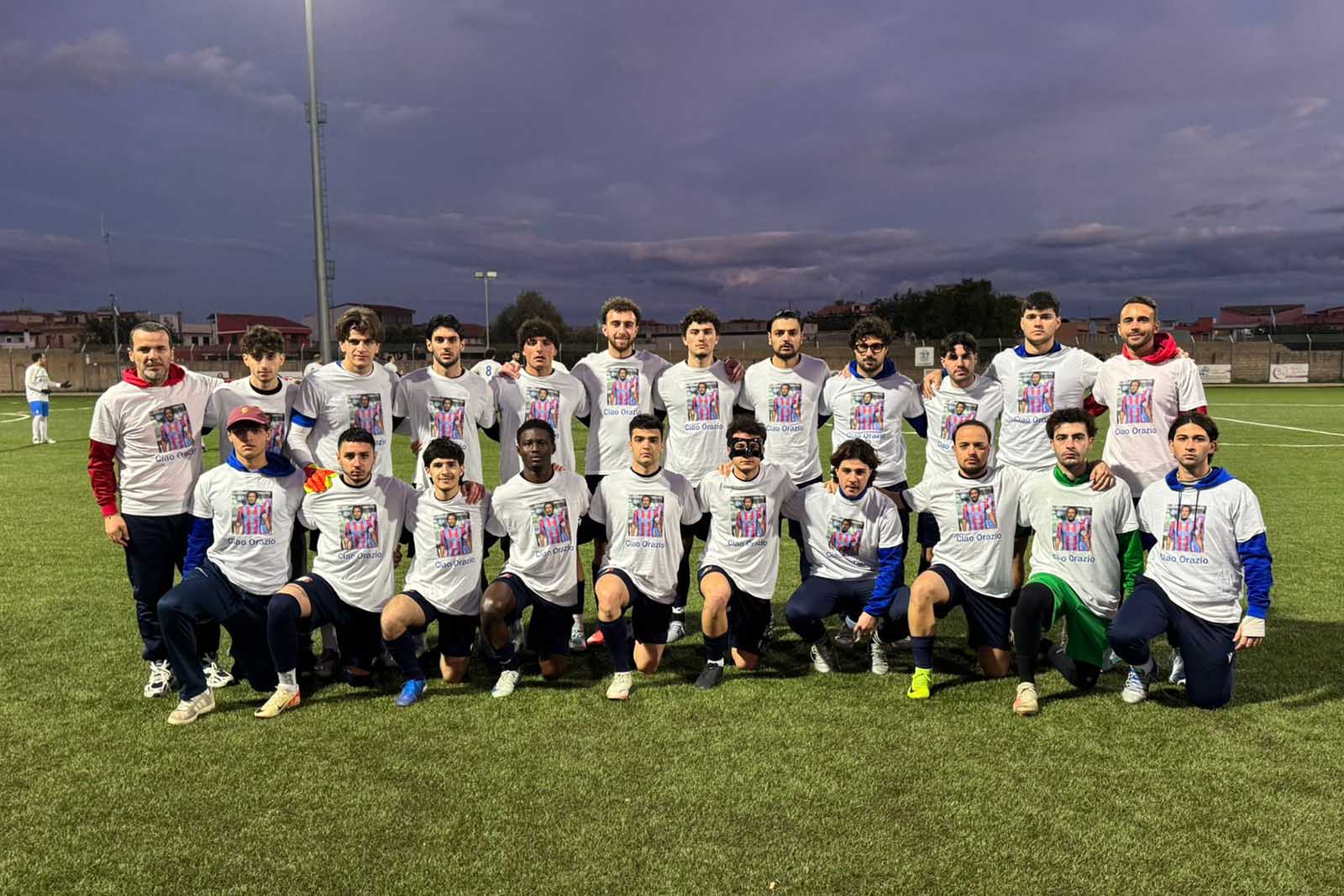 La squadra di calcio del Cus Catania