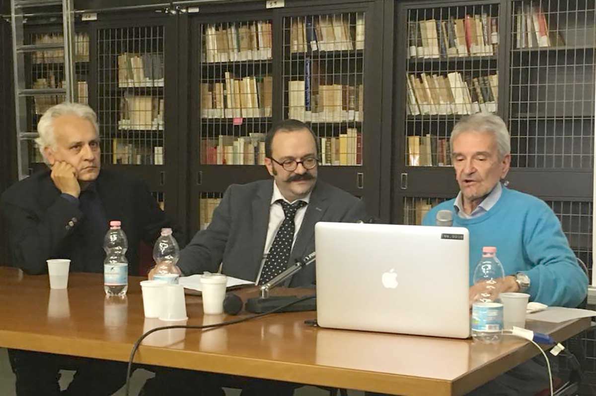 Andrea Manganaro con Romano Luperini