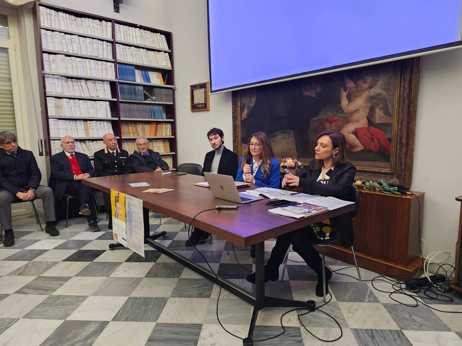 Un momento della conferenza moderata da Grazia Nicotra, accanto Marco Cavallaro, e Daniela Vasta, funzionario del Ministero della Cultura