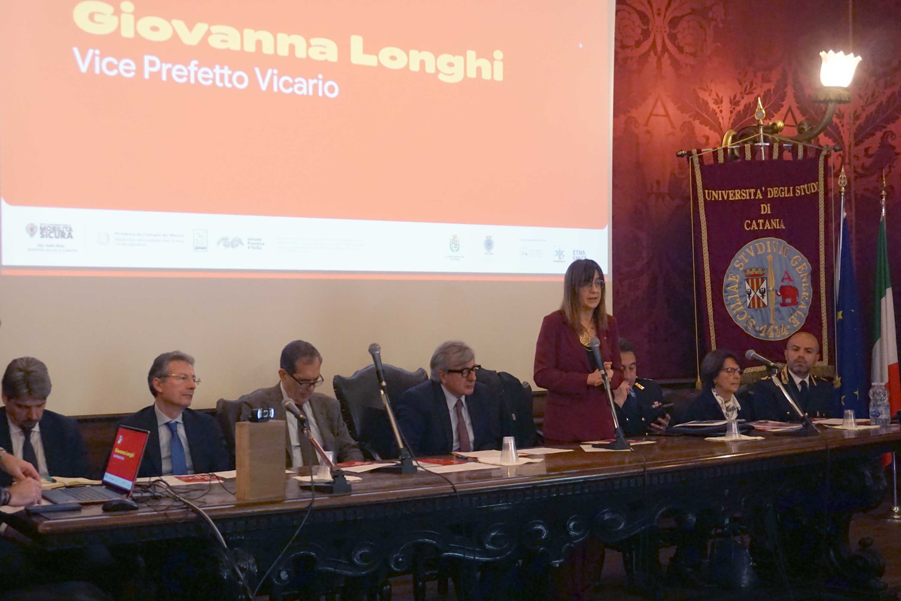 Un momento dell'intervento del vice prefetto vicario, dott.ssa Giovanna Longhi