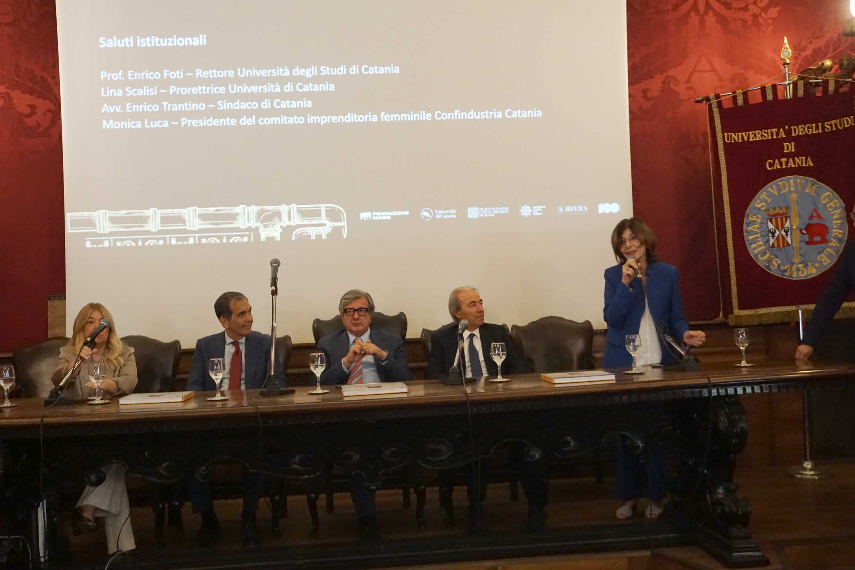 Un momento dell'intervento della prorettrice Lina Scalisi