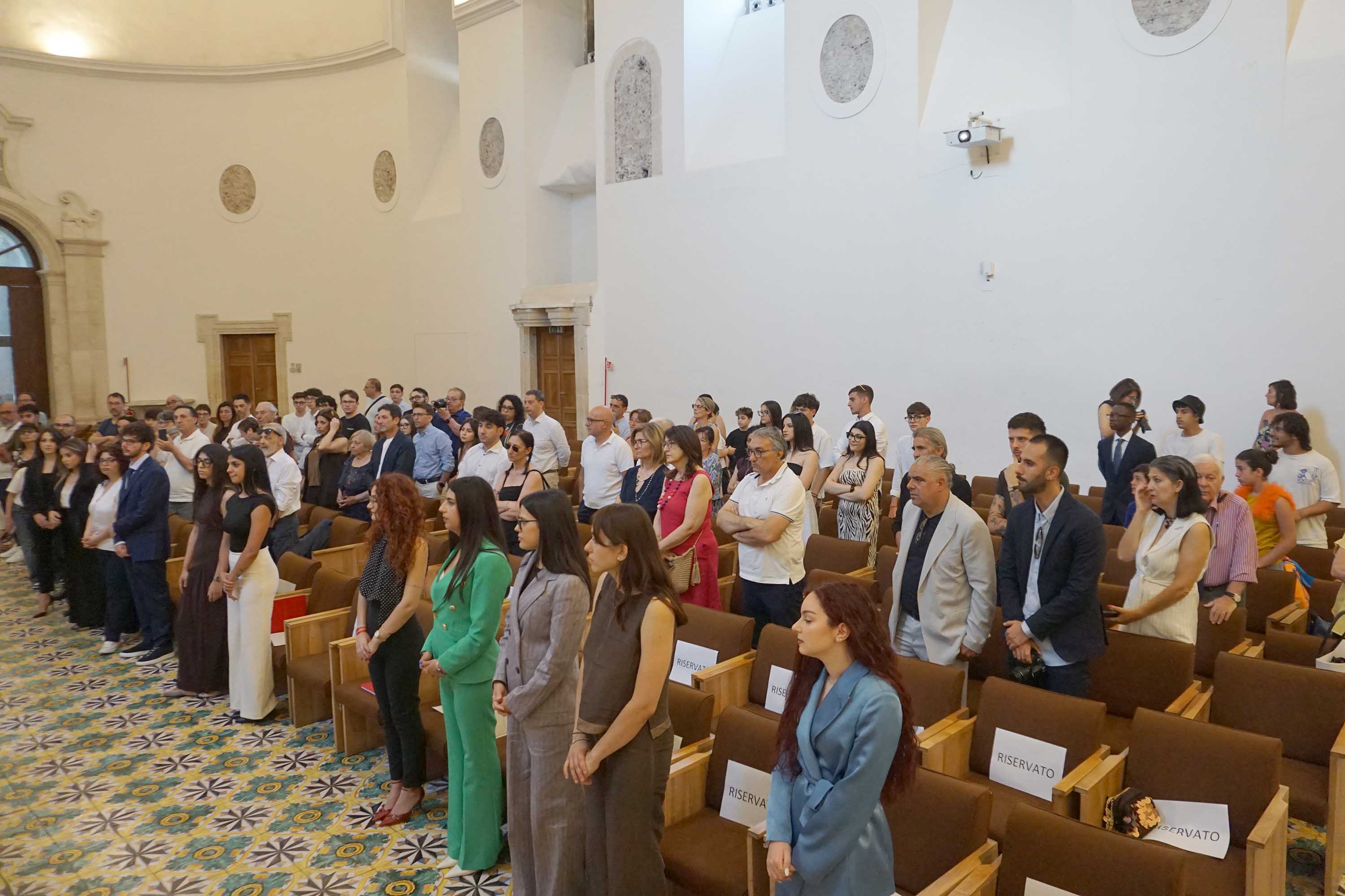 Laureati e familiari in aula magna